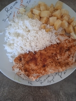 Poulet avec riz et ananas