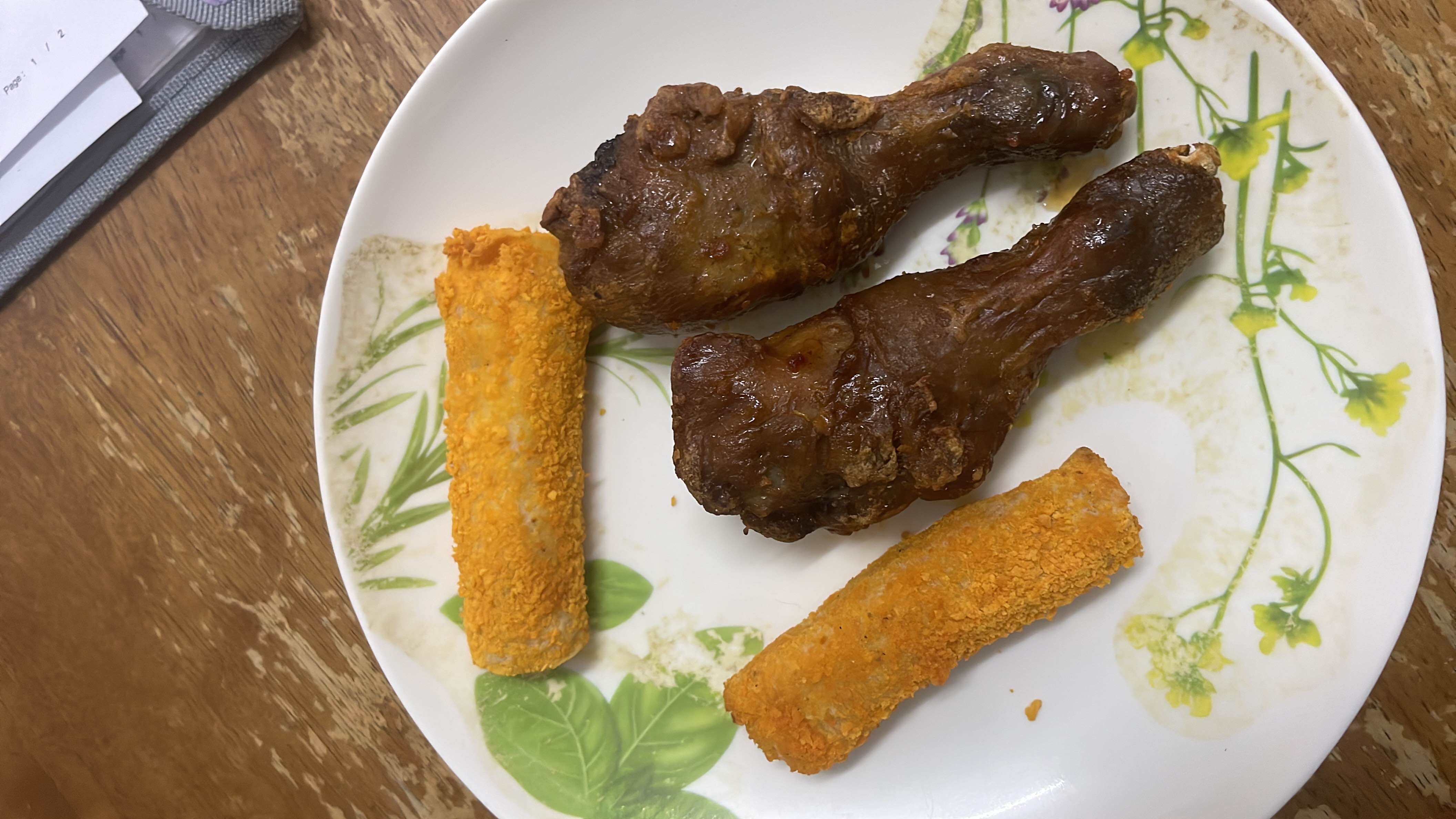 Fried Chicken and Rolls
