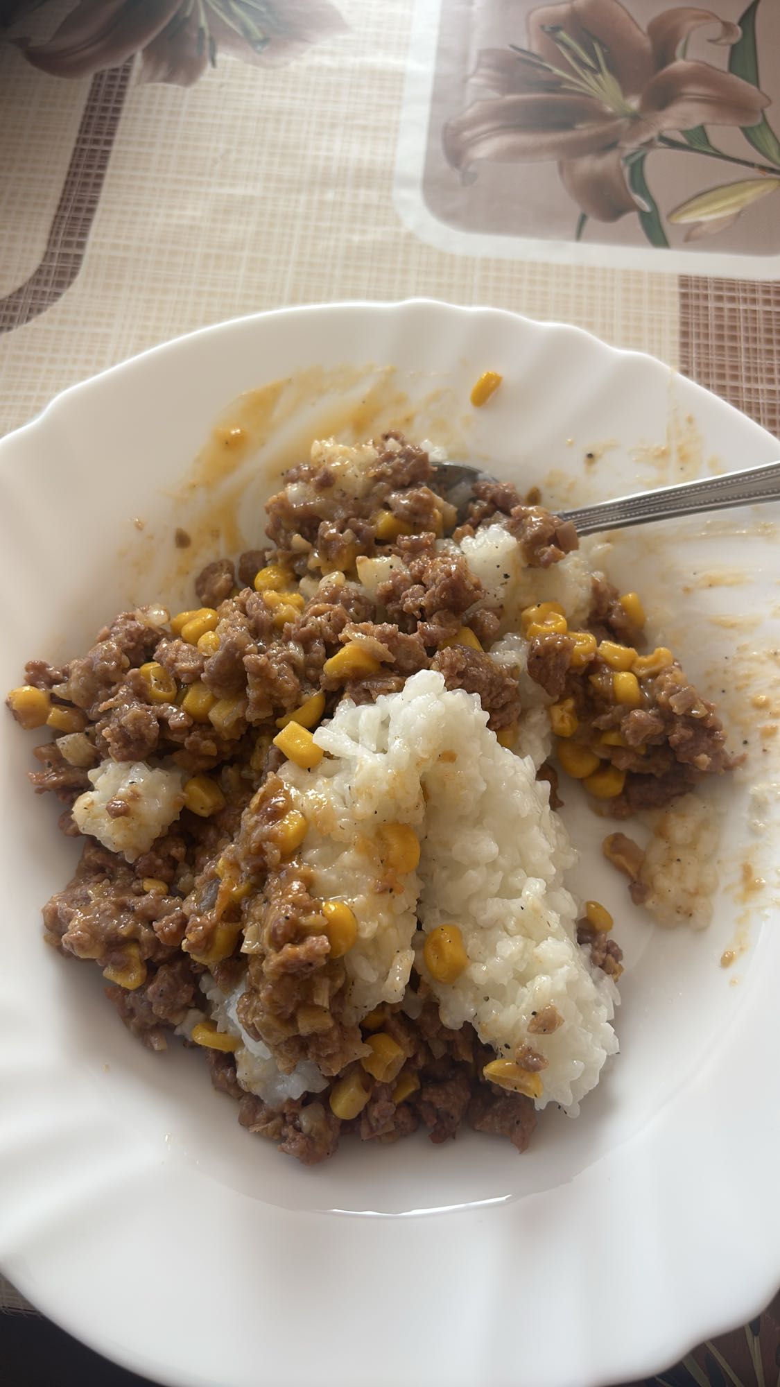 Ориз с кайма и царевица