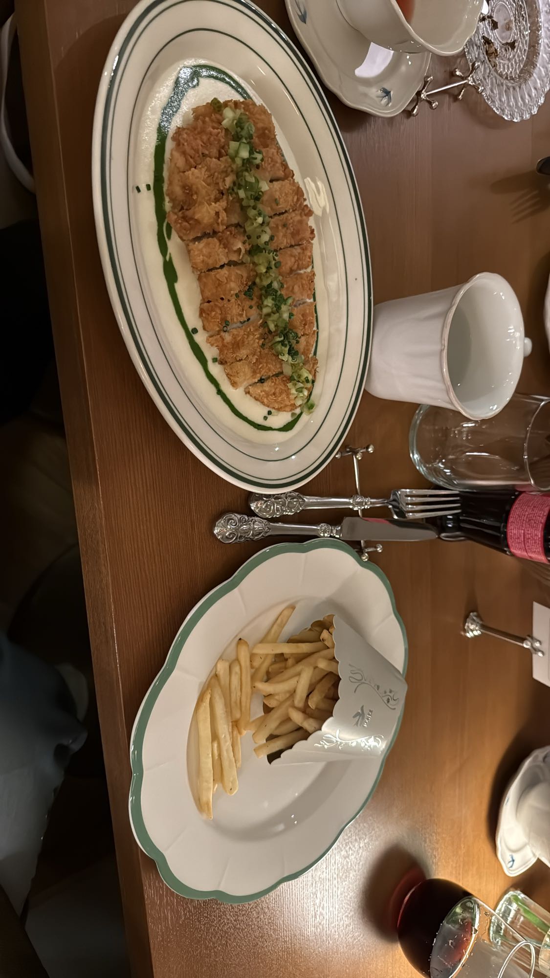 Куриный шницель с картофелем