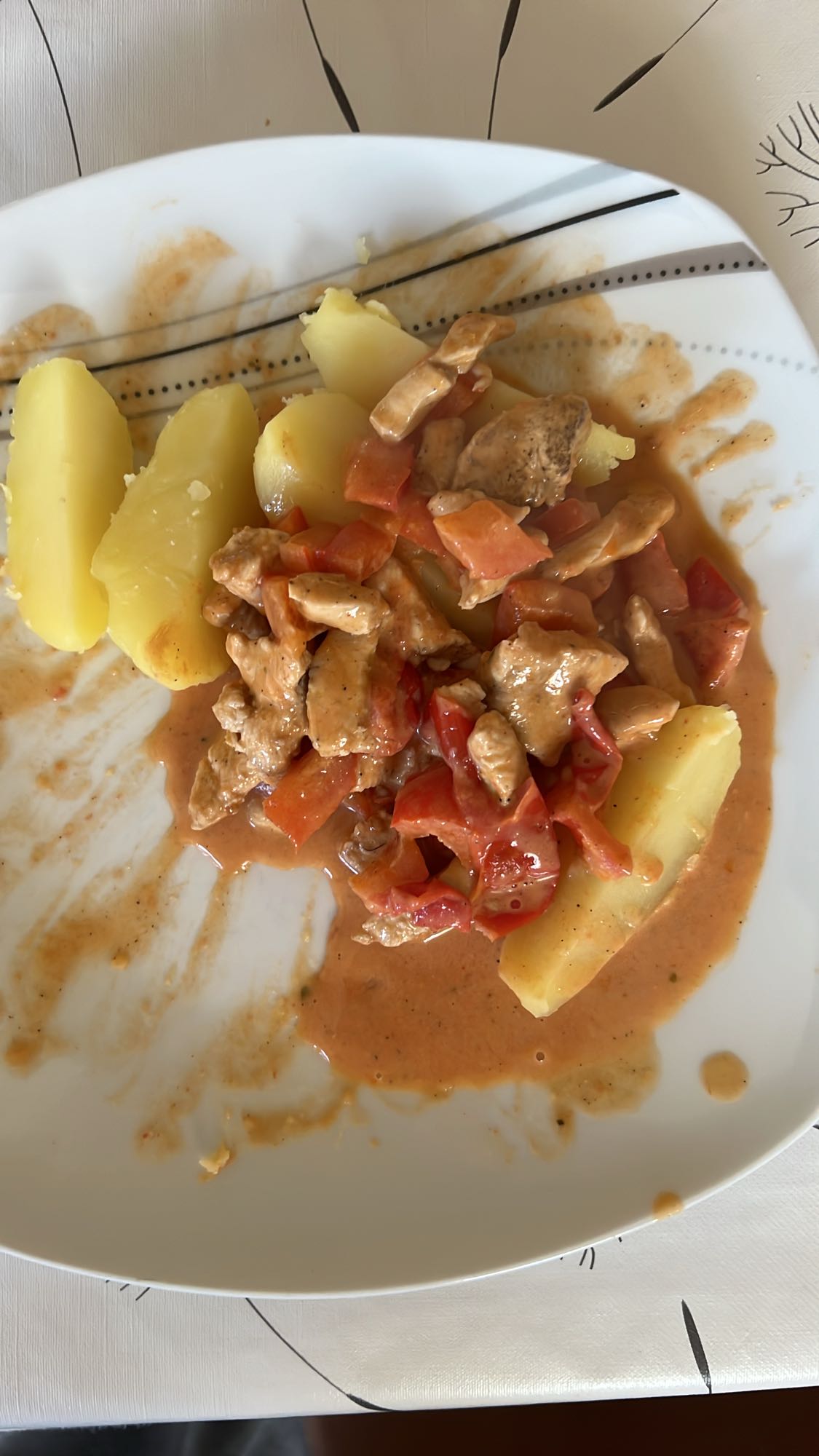 Kartoffeln mit Paprika-Hähnchen