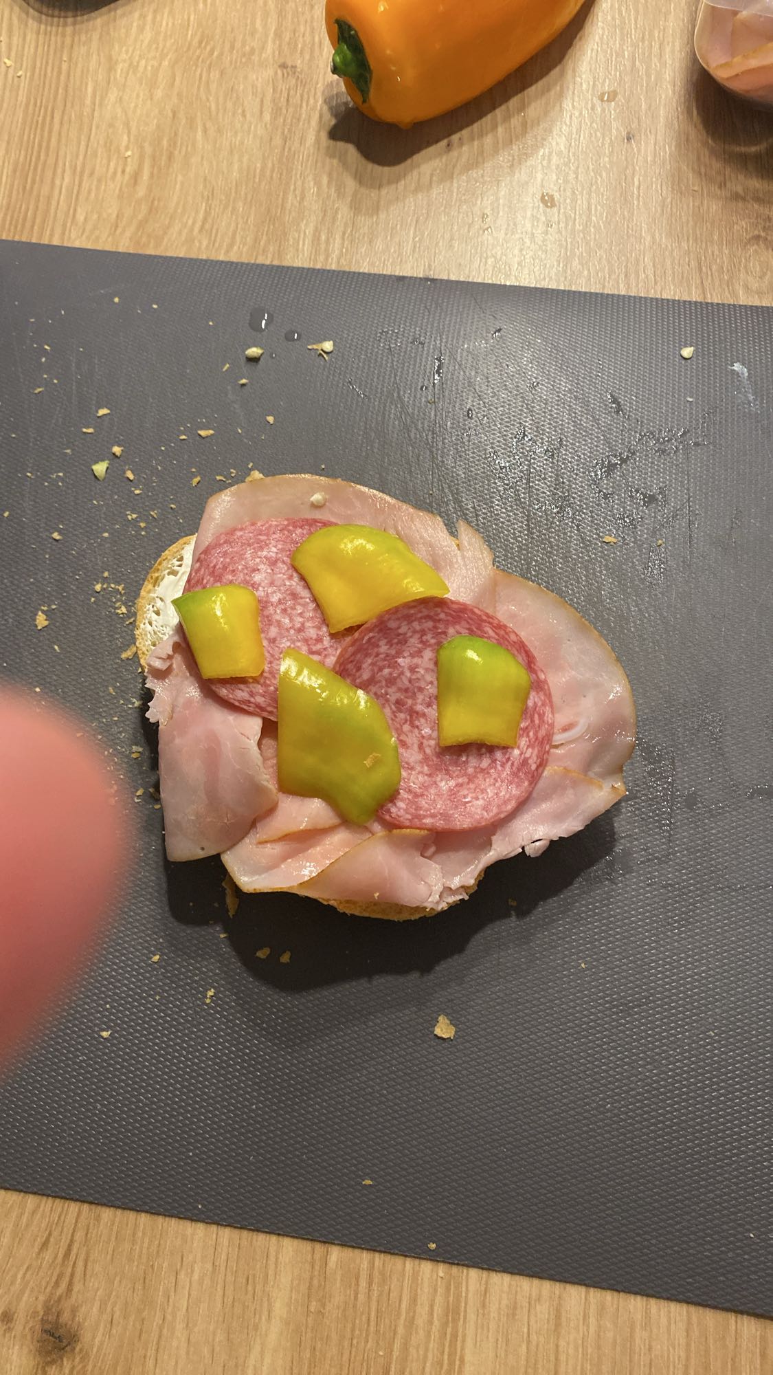 Open-faced sandwich