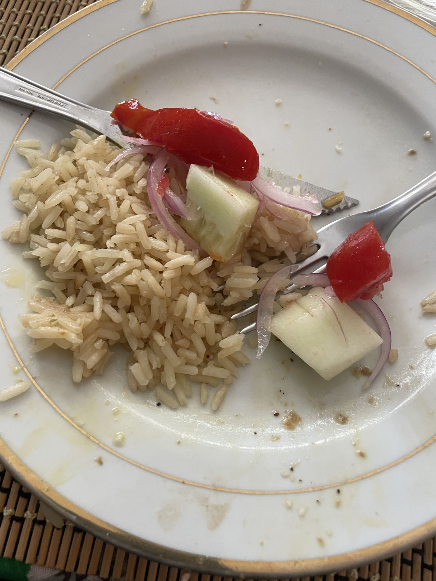 Arroz con ensalada