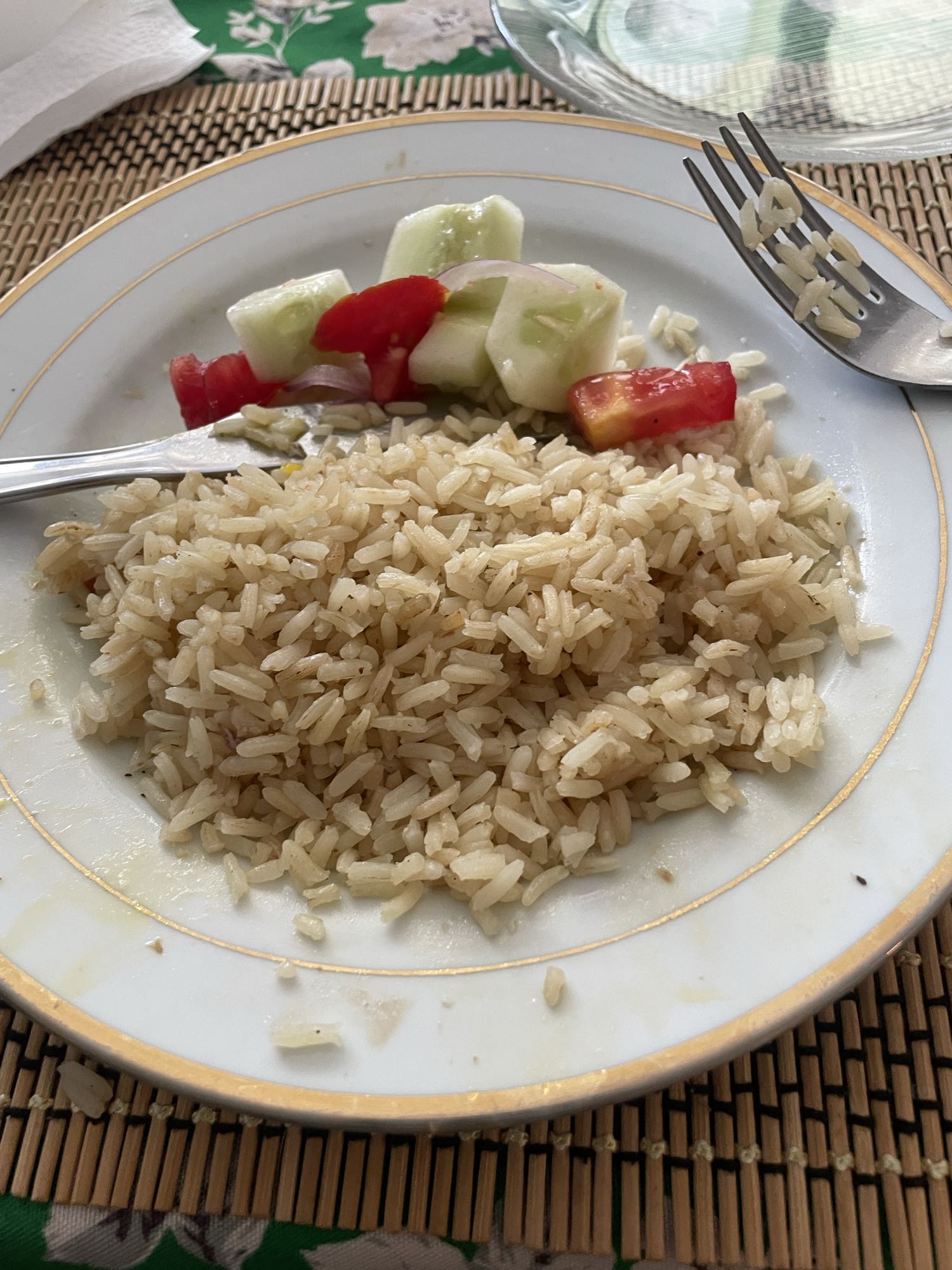Arroz con ensalada