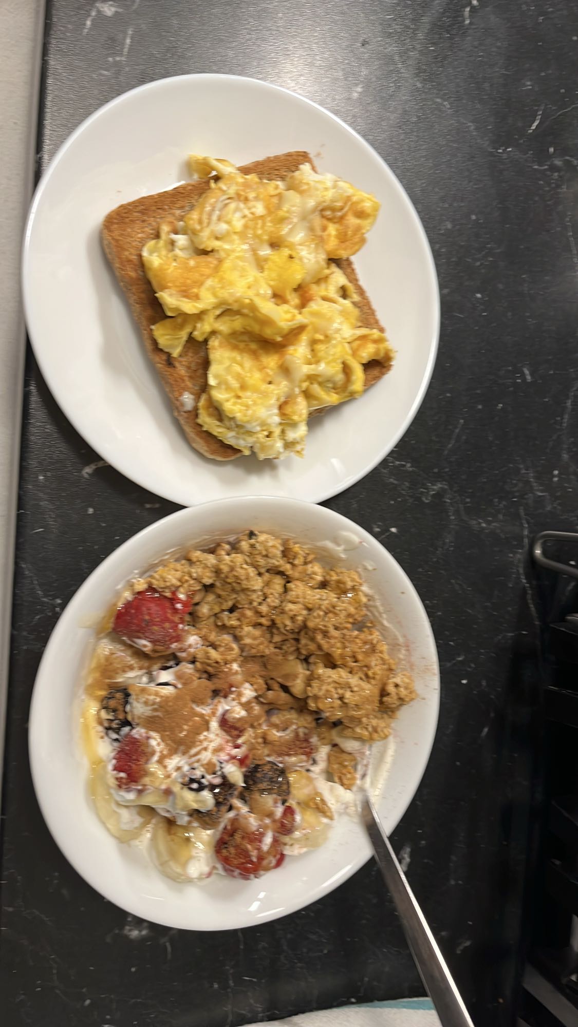 Scrambled Eggs & Yogurt Bowl