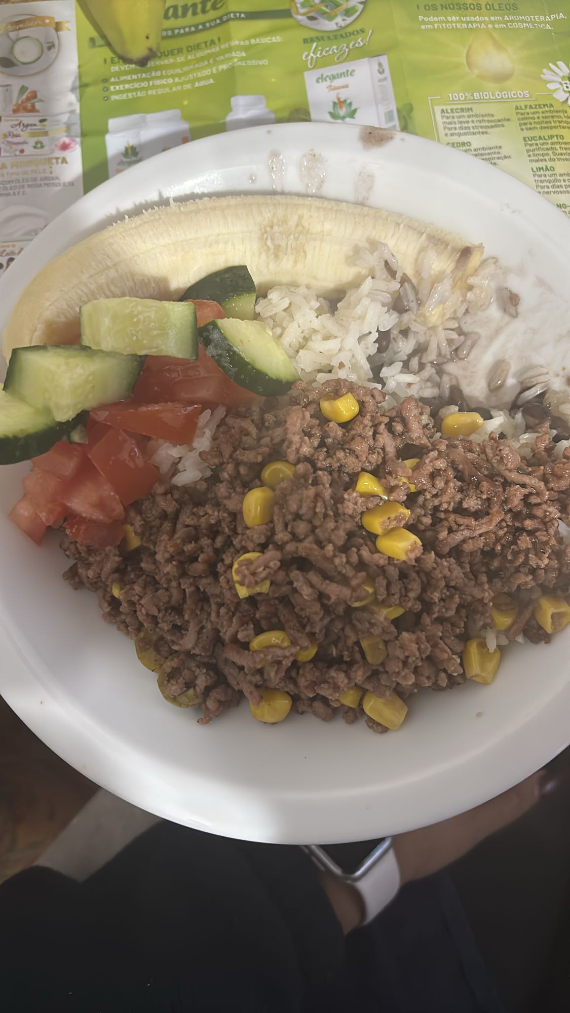 Arroz com carne moída