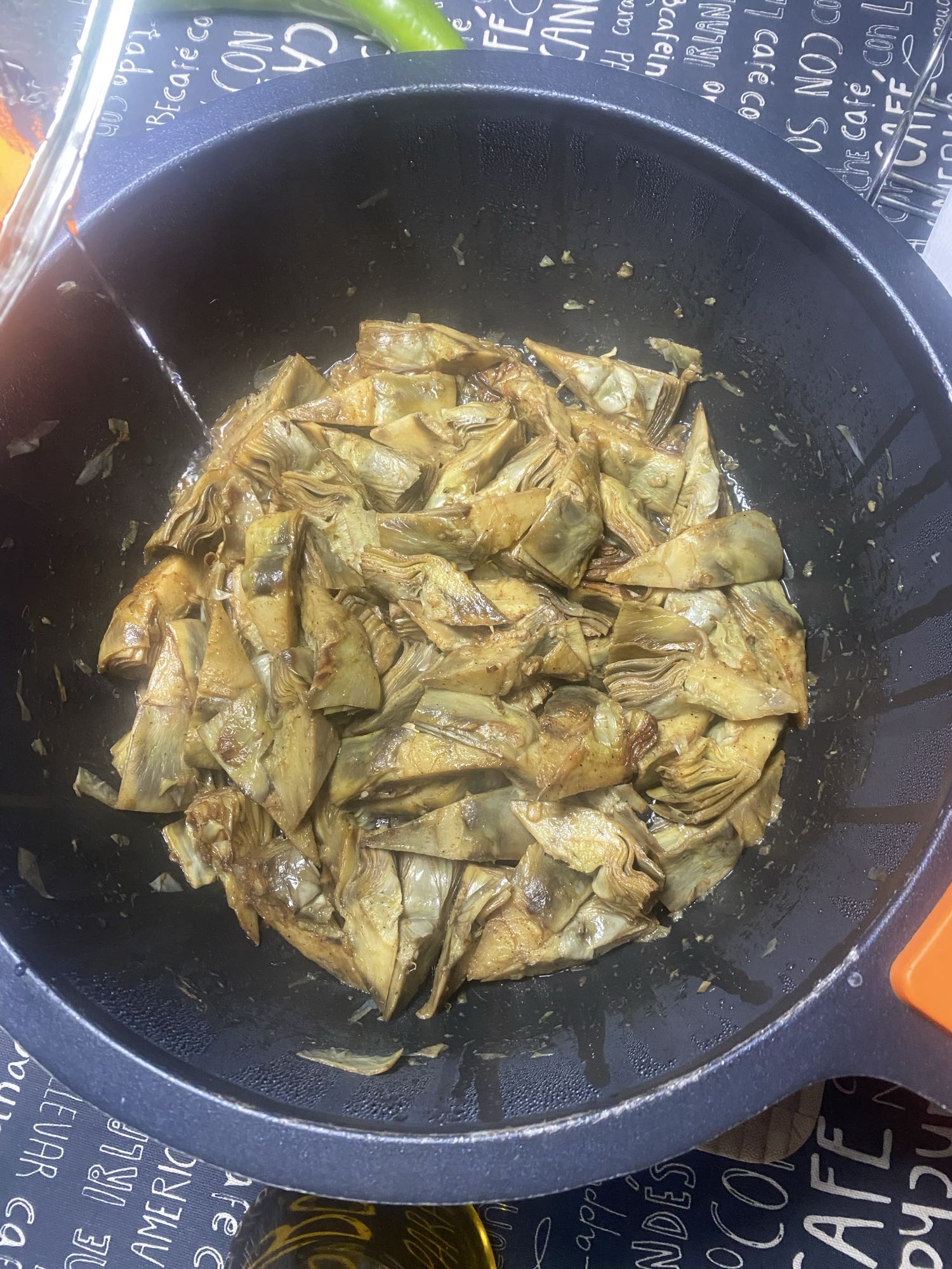 Alcachofas salteadas