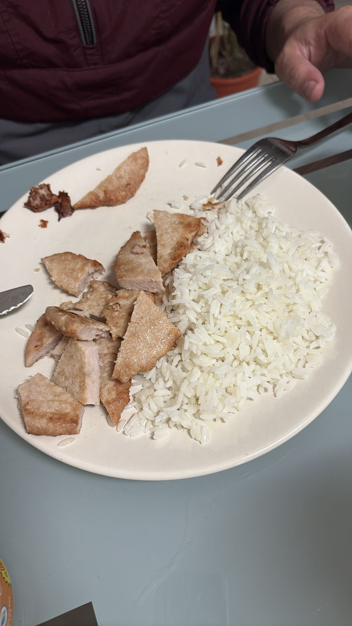 Pollo a la plancha con arroz