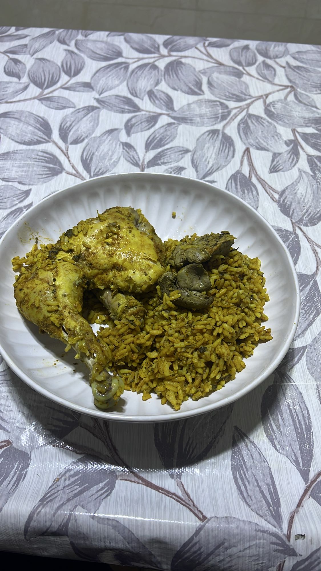 Riz au poulet épicé