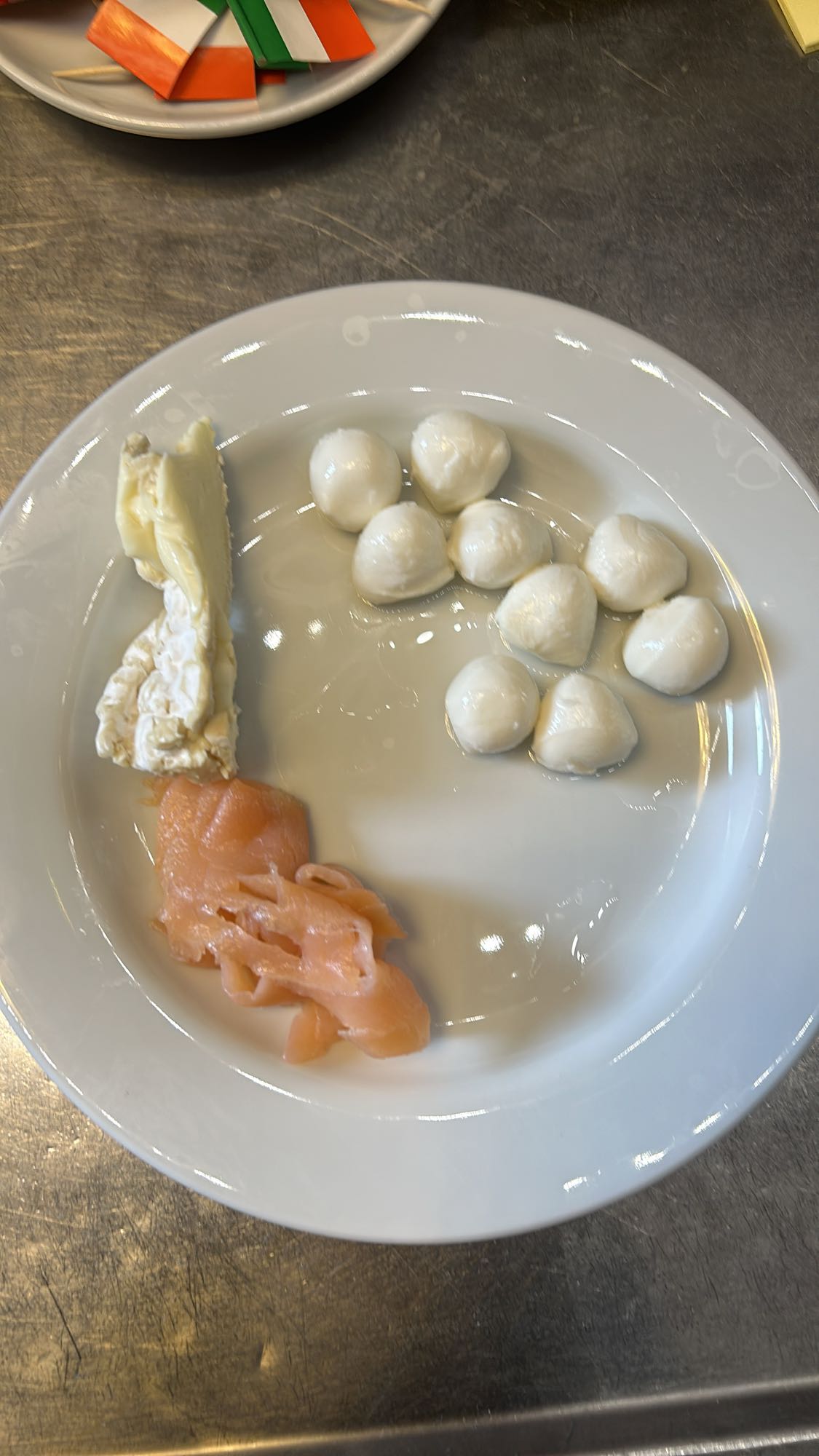 Assiette fromage et saumon