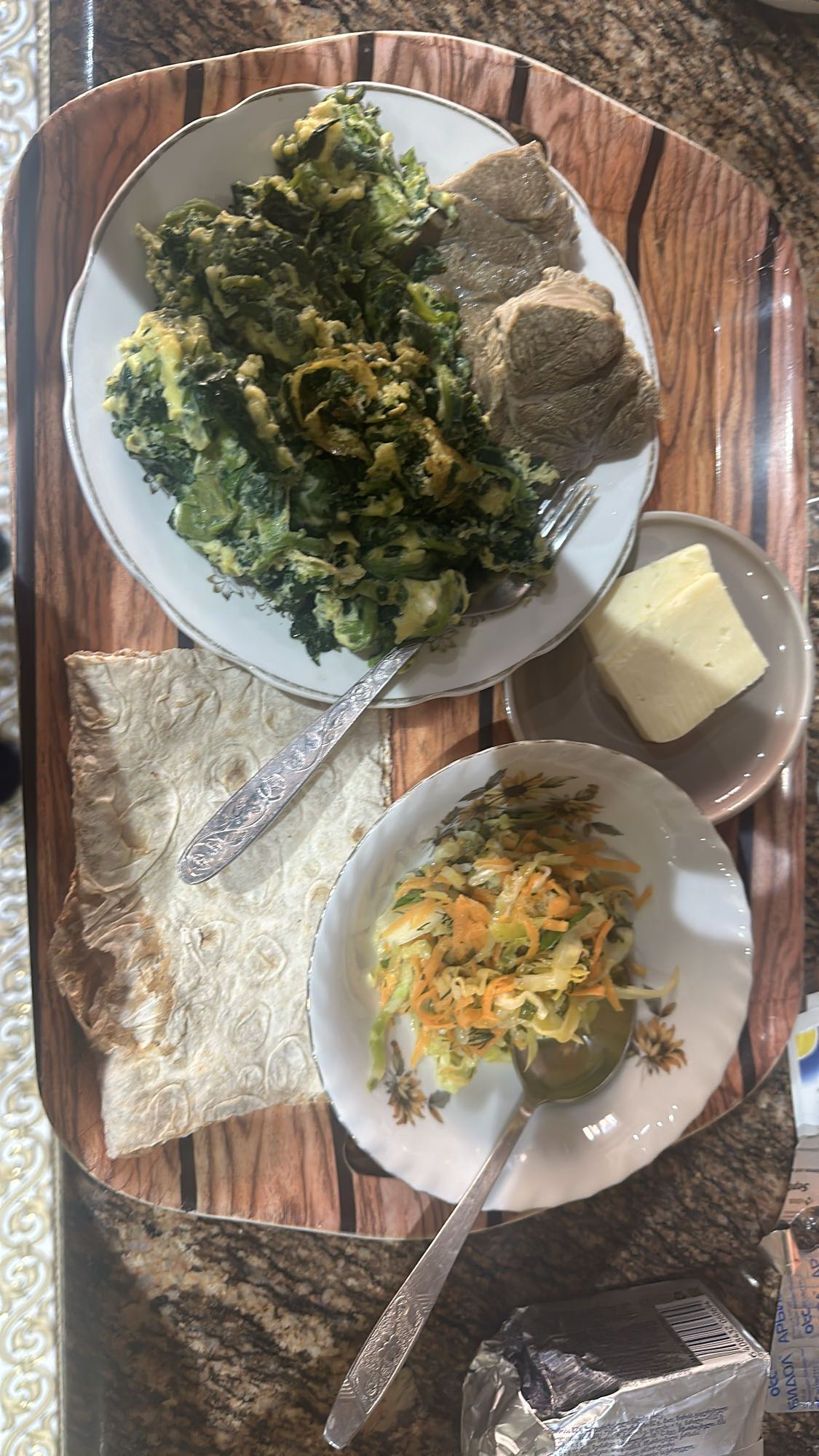 Овощной омлет с мясом