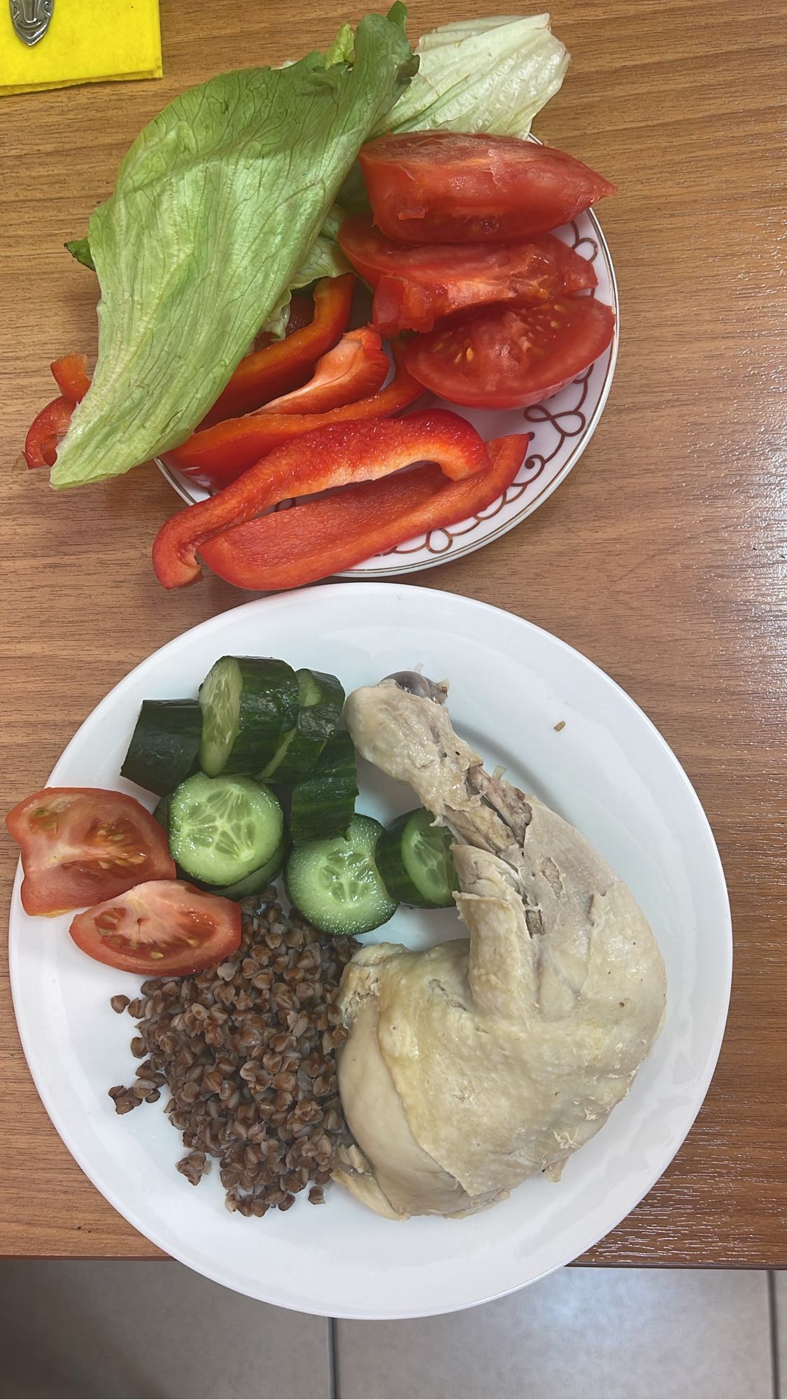 Гречка с курицей и овощами