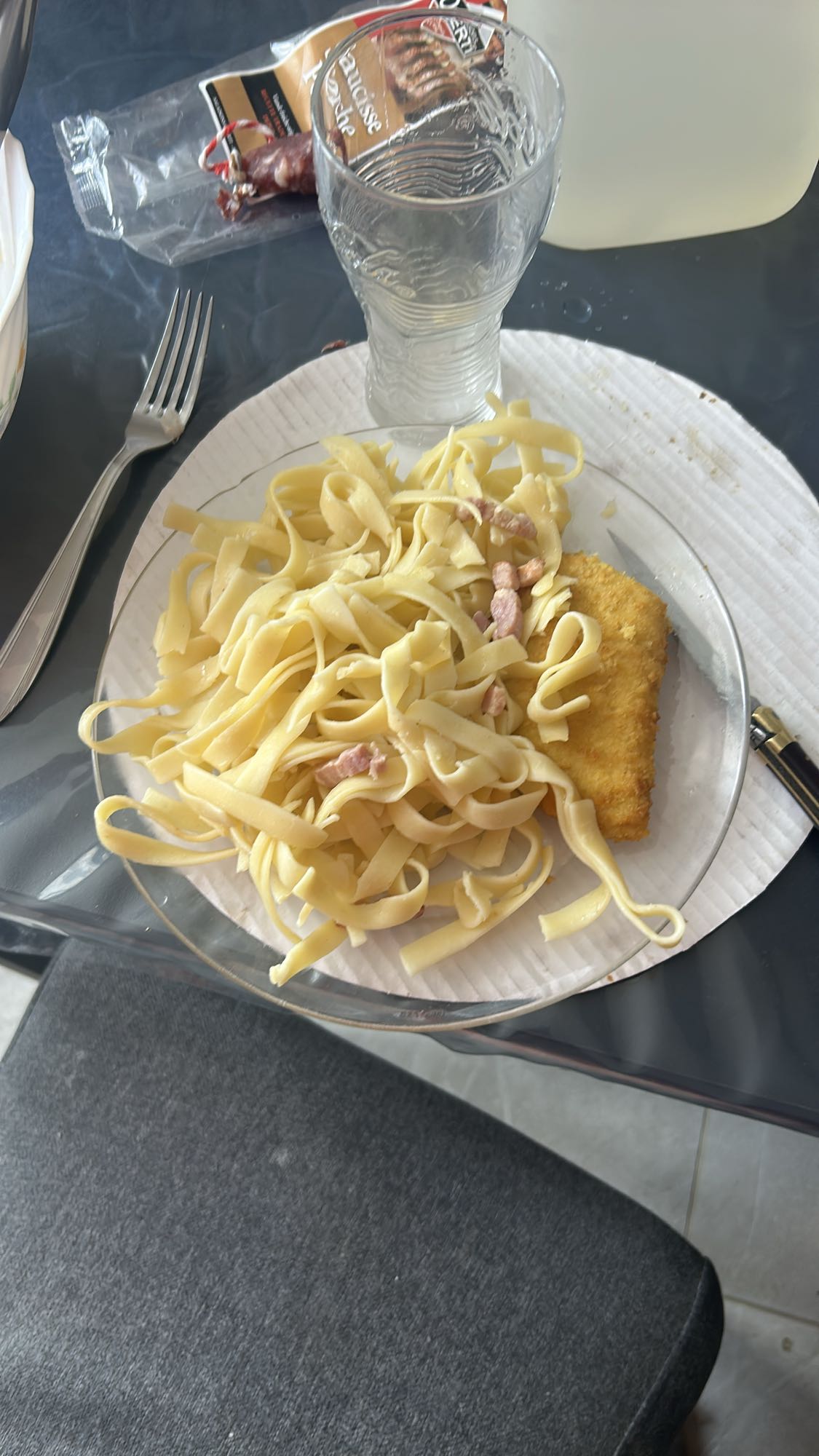 Tagliatelles au jambon
