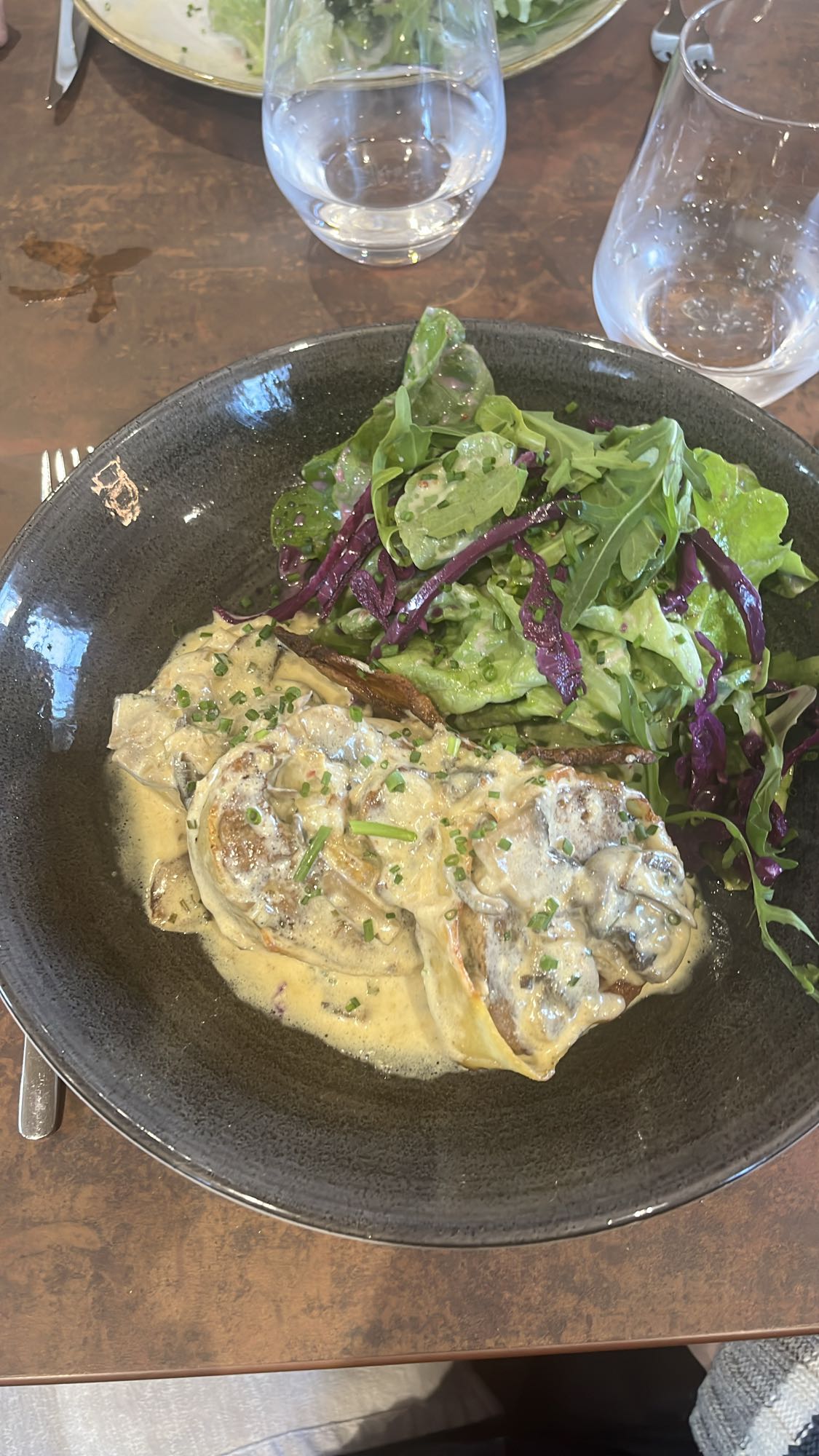 Gratin de légumes et salade