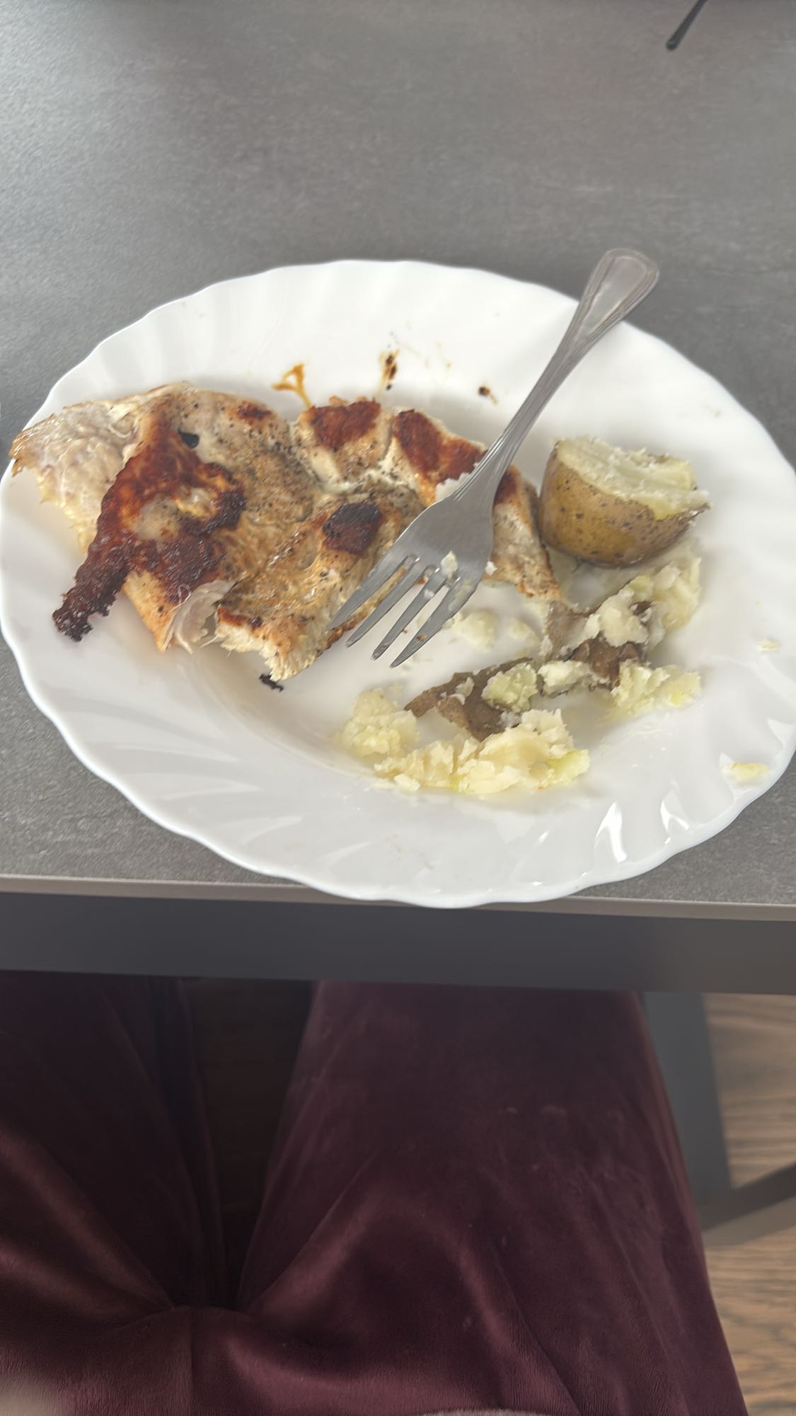 Pollo a la plancha con papa