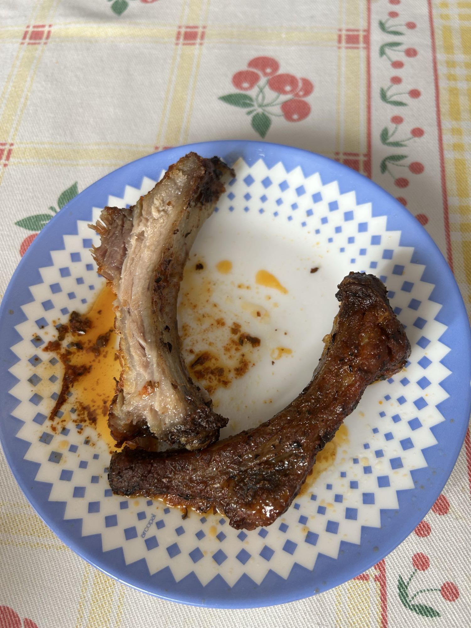 Costillas de cerdo asadas