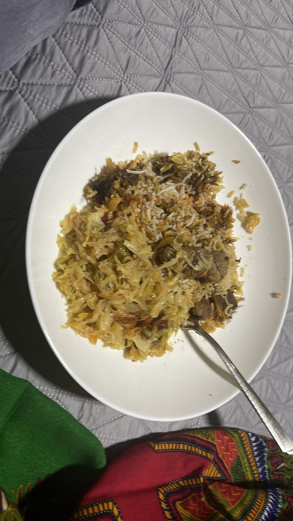 Rice with cabbage and meat