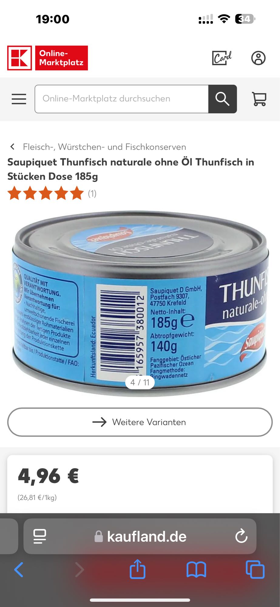 Saupiquet Thunfisch