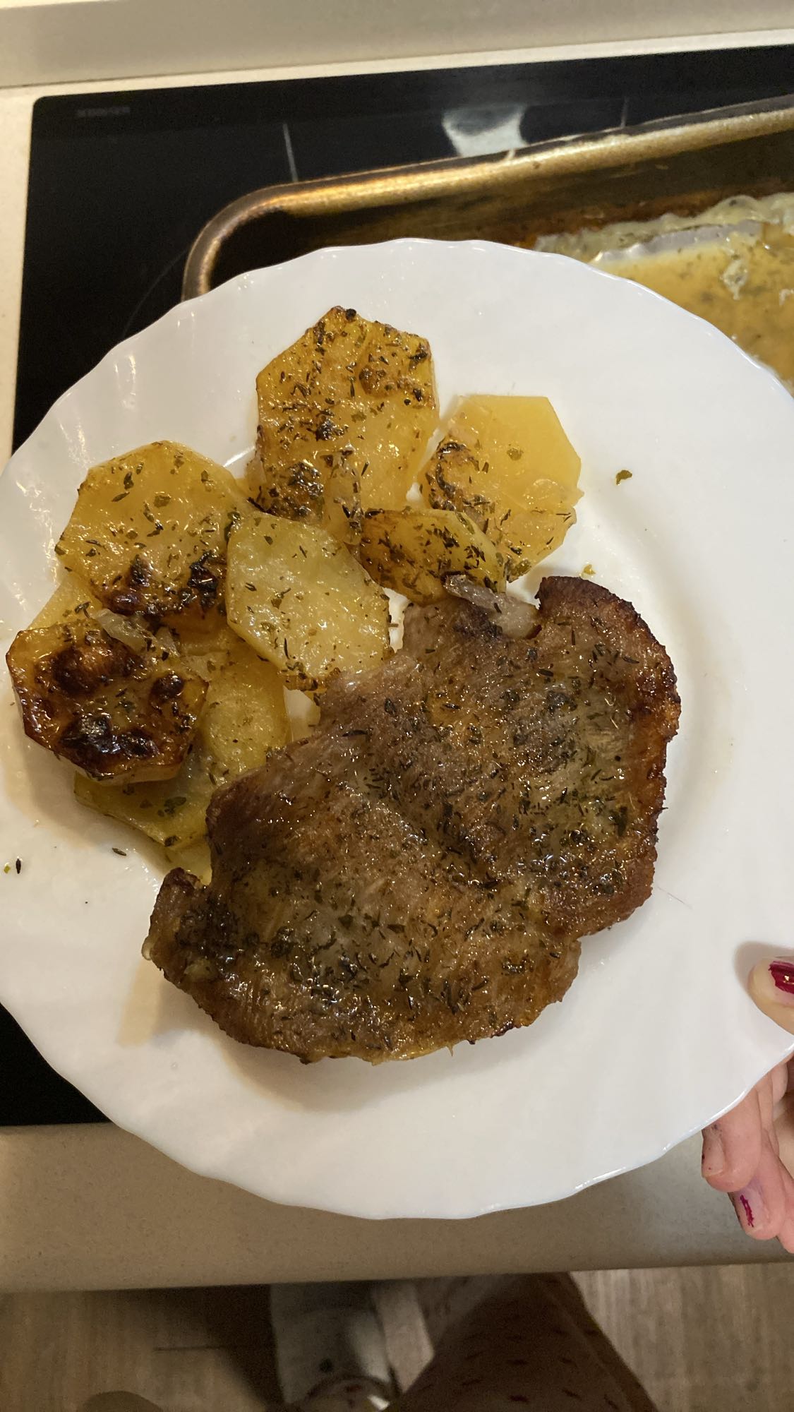 Carne asada con papas