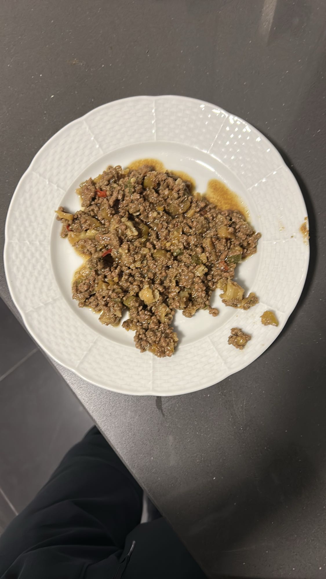 Carne molida con verduras
