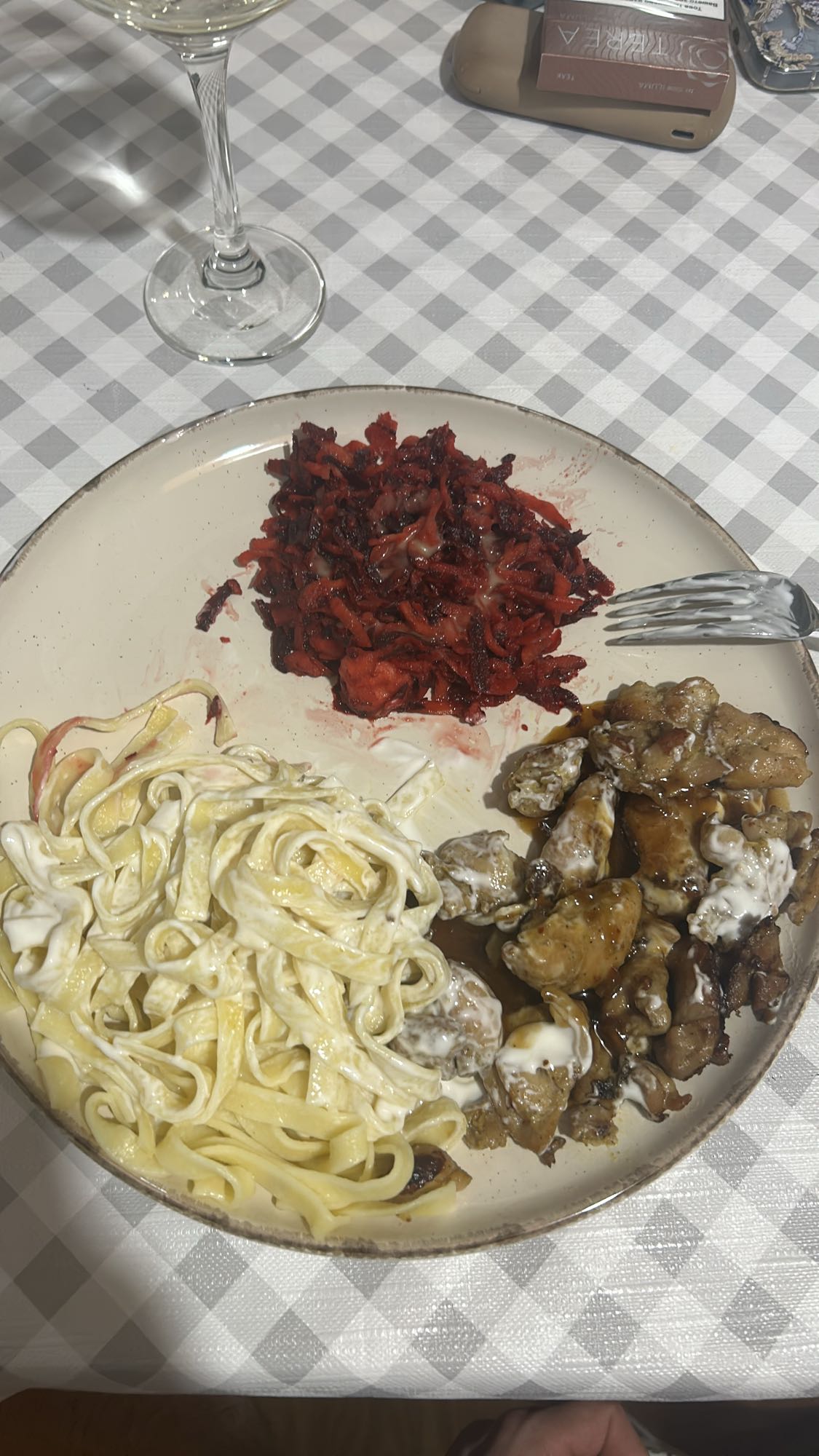 Chicken Pasta with Salad