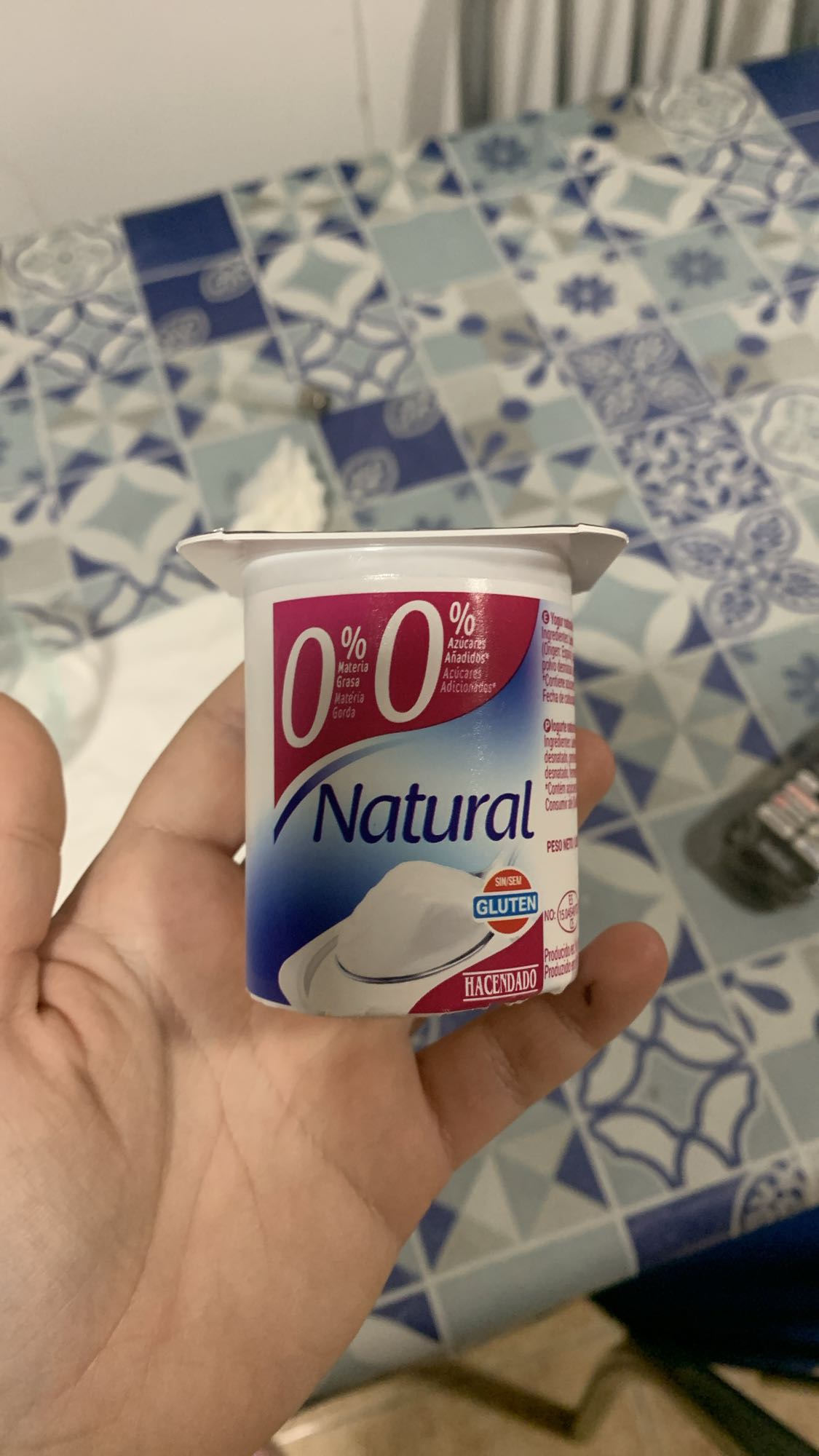 Yogur natural 0%