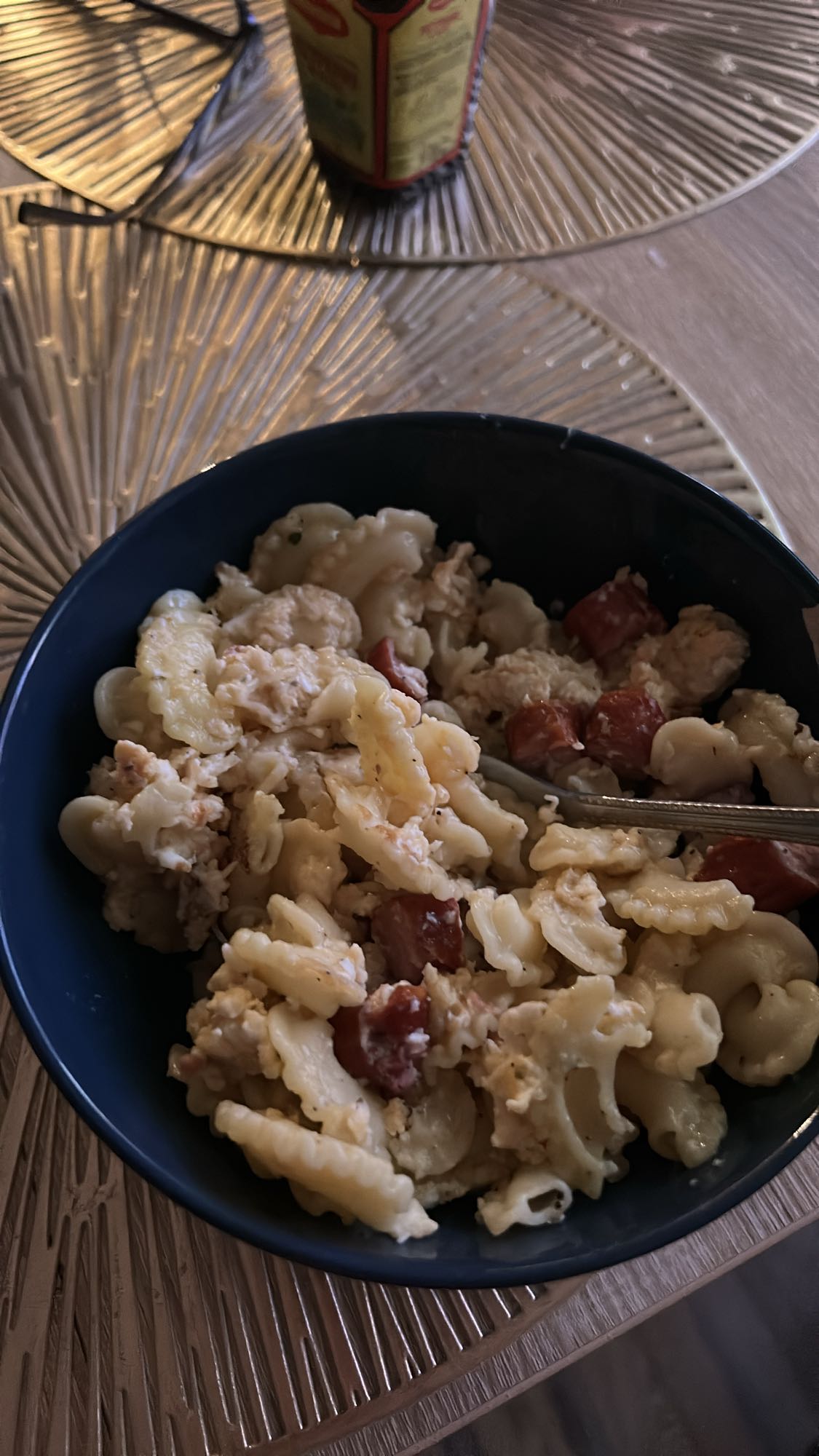 Makaron z kiełbasą