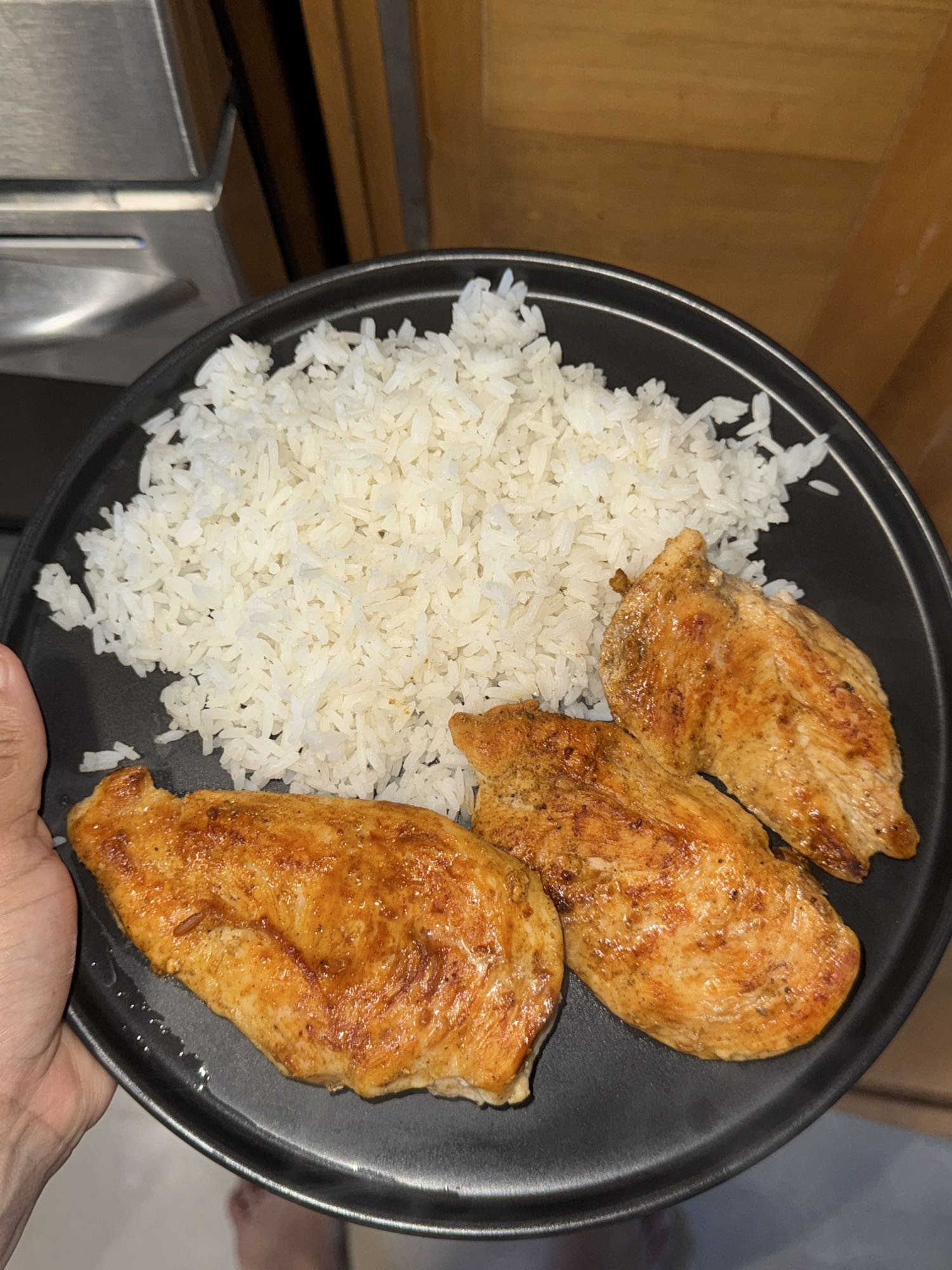 Pollo a la plancha con arroz