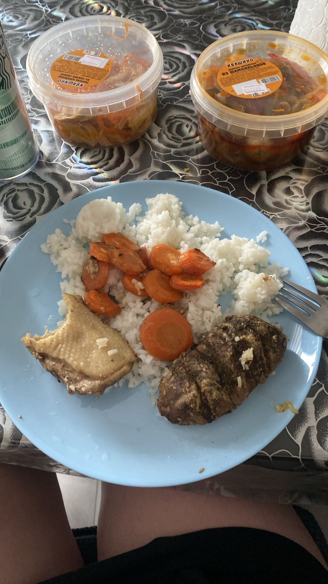 Рис с курицей и морковью