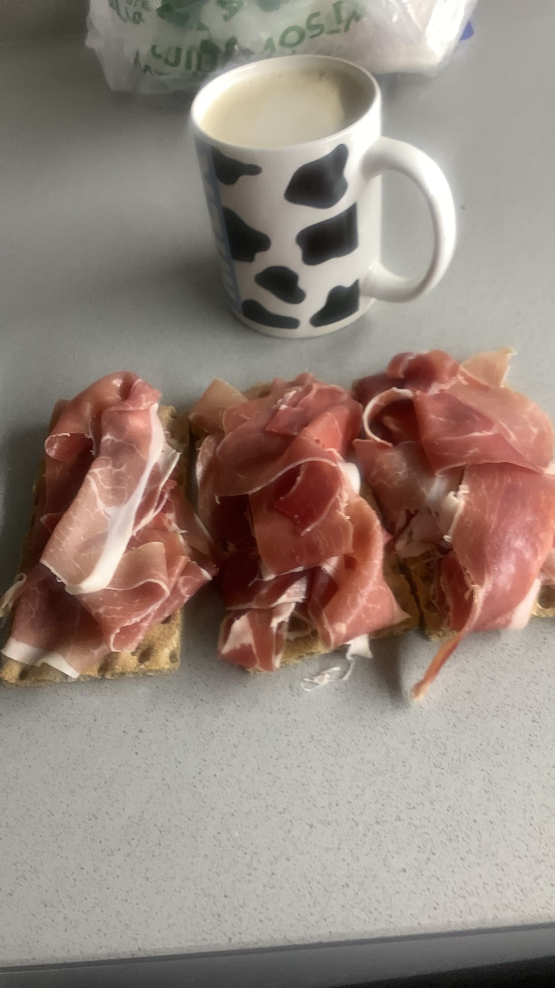 Tostadas con jamón