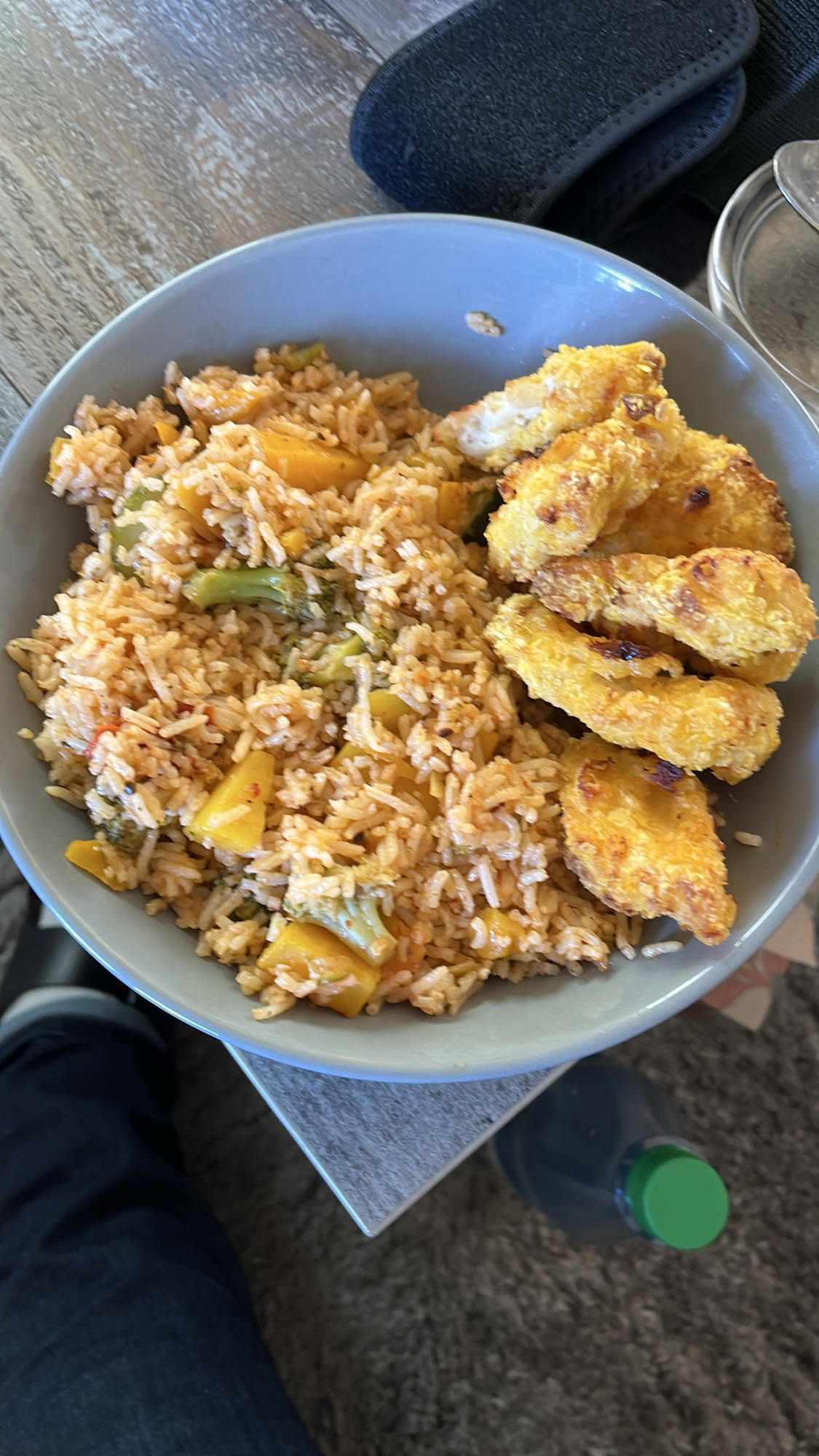 Gebratener Reis mit Hähnchen