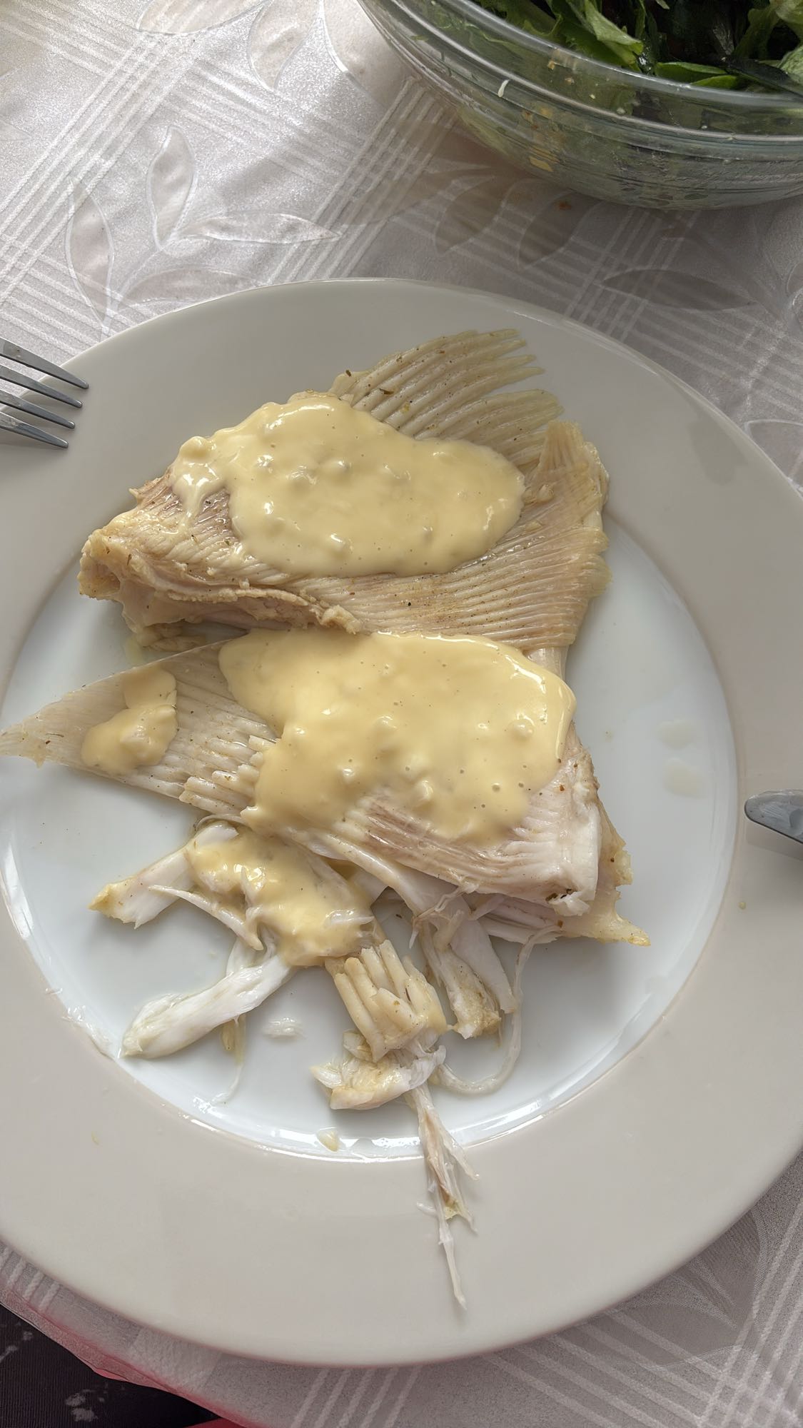 Raie à la sauce beurre