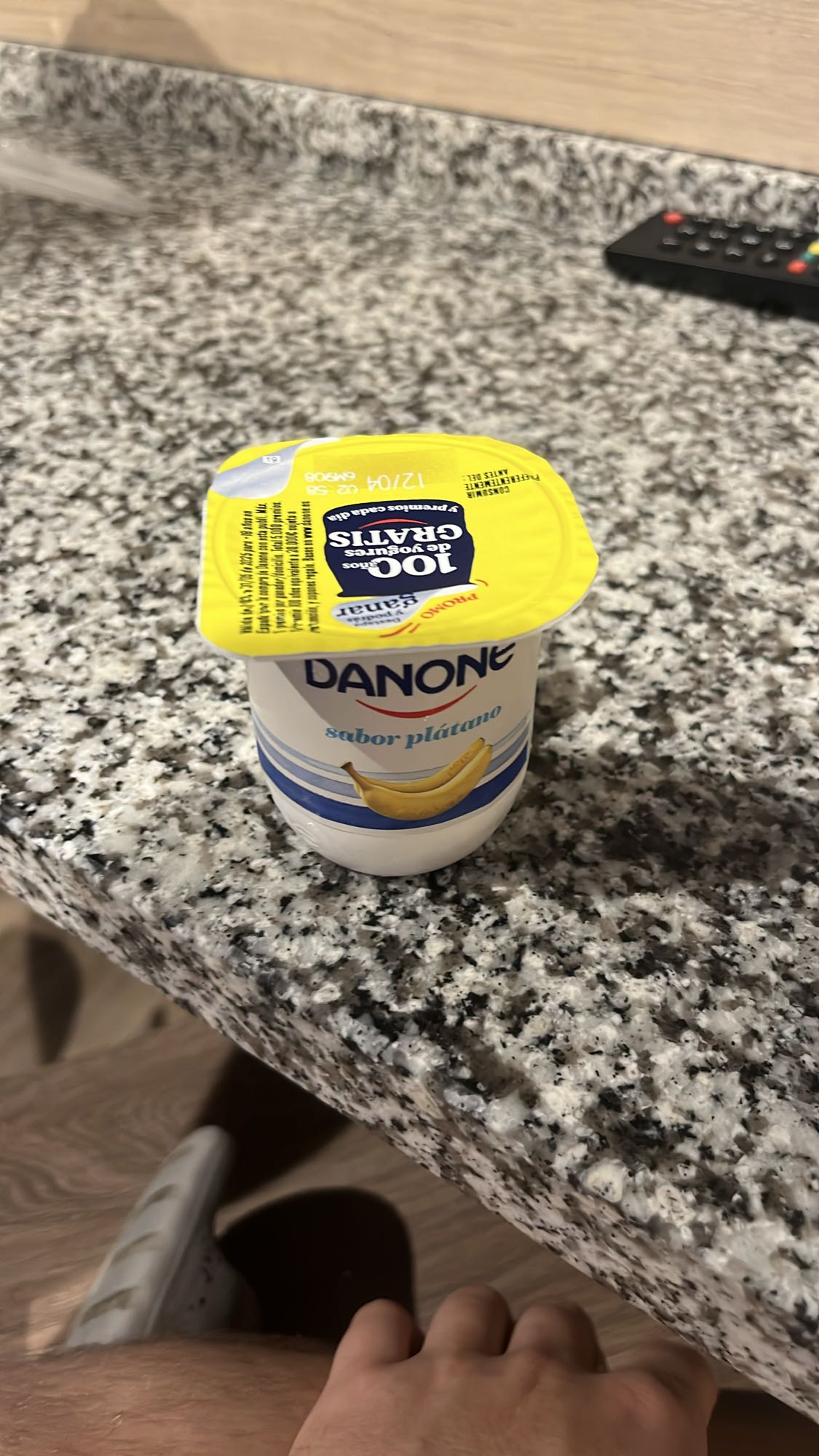 Yogur sabor plátano