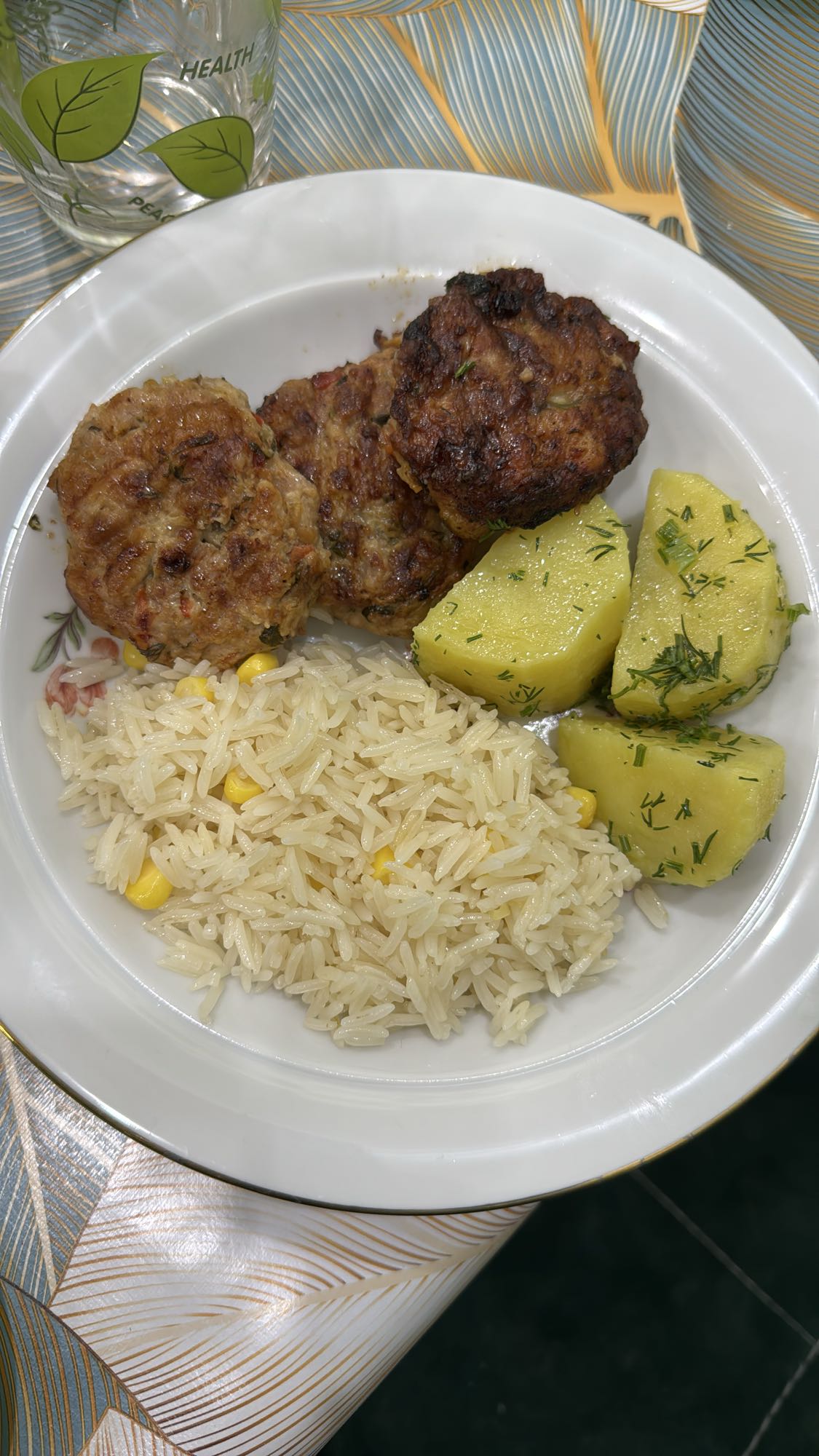 Котлеты с рисом и картофелем