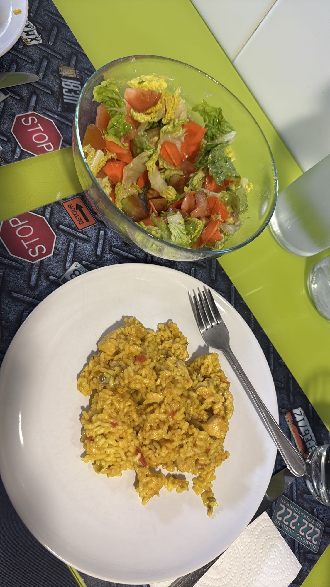 Arroz con ensalada