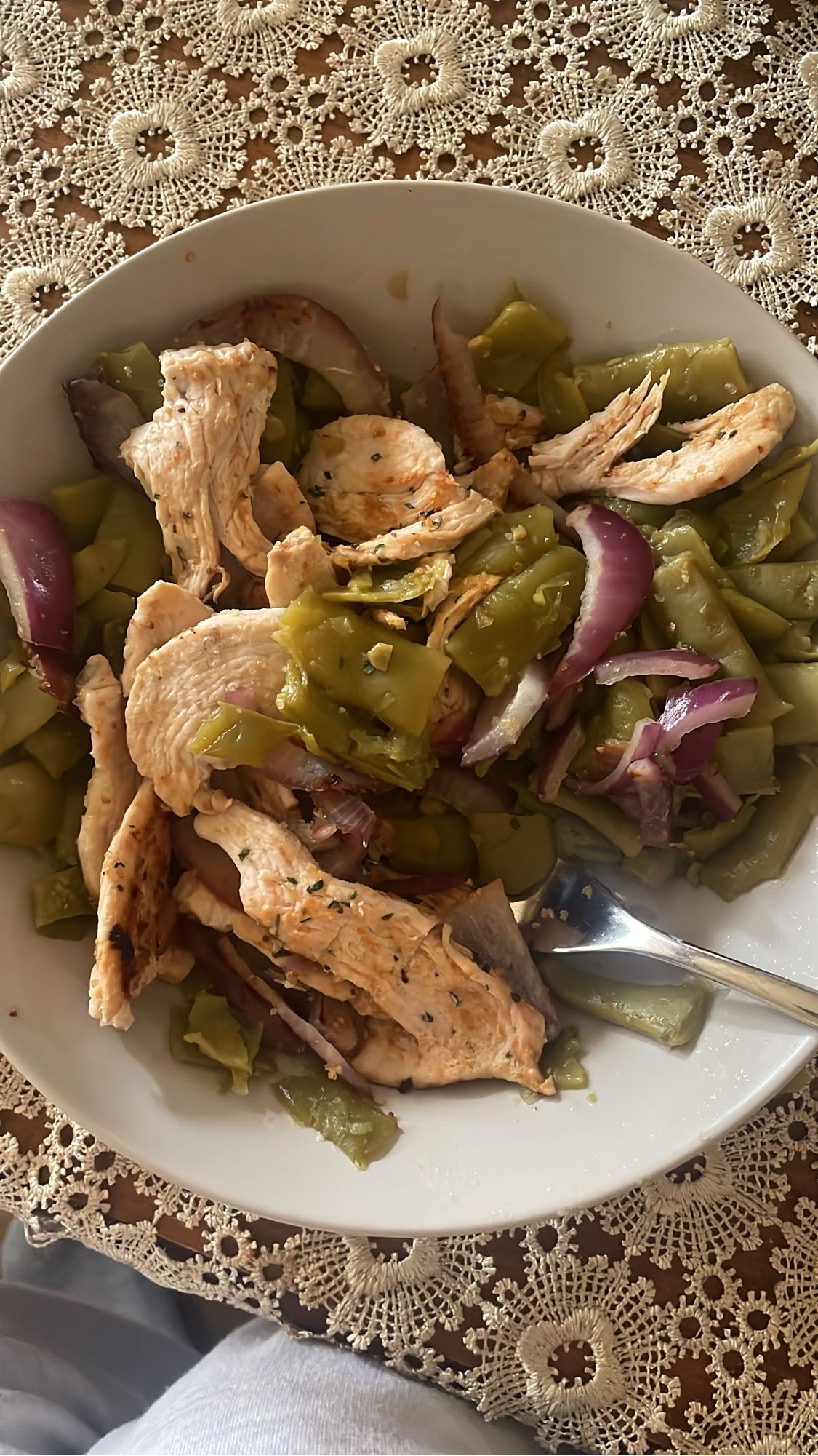 Pollo con judías verdes