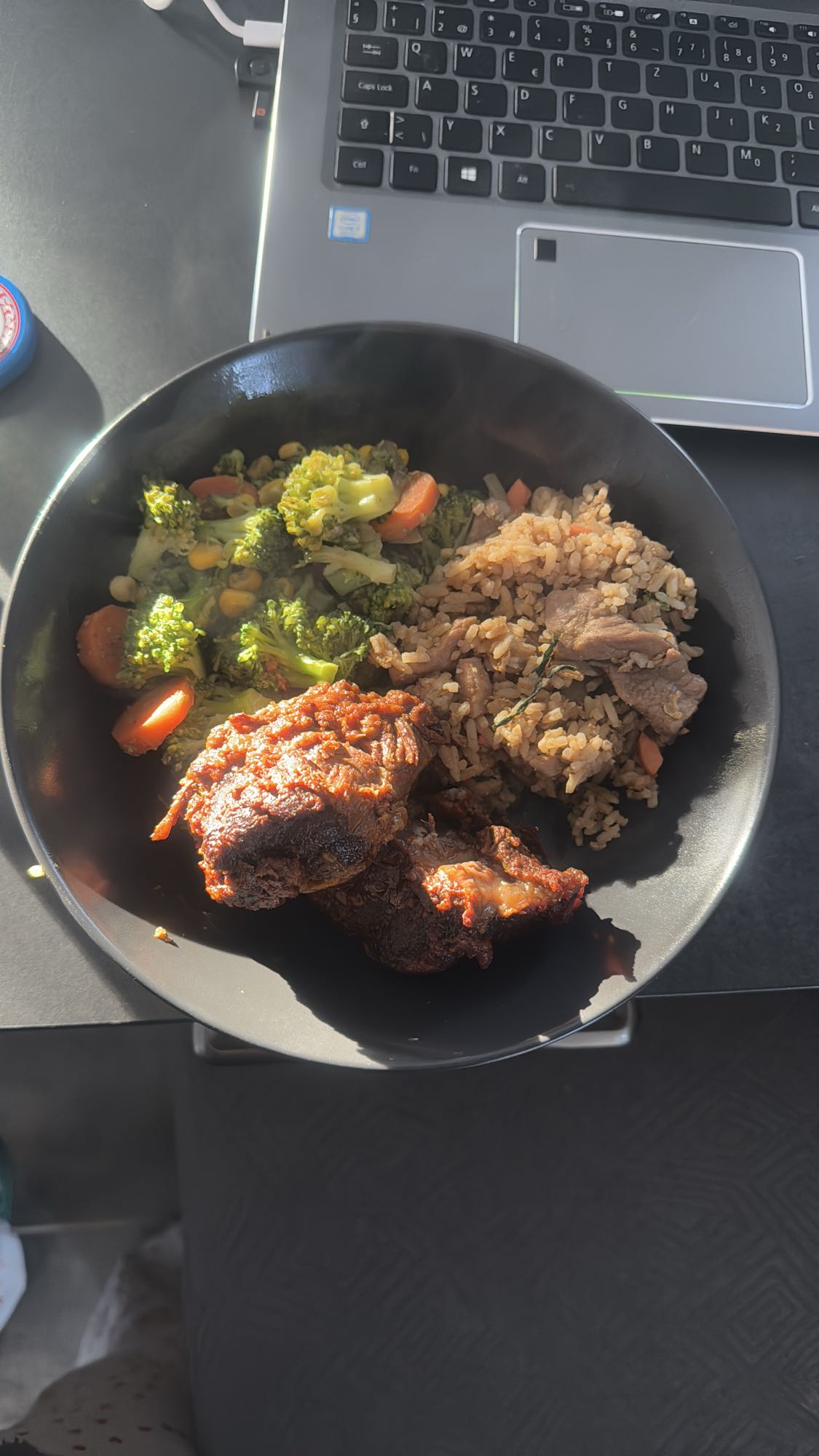 Rice with beef and veggies
