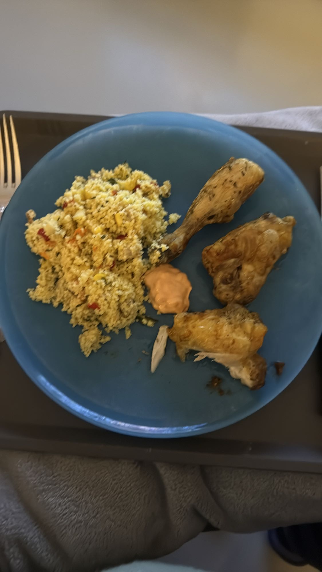 Poulet rôti avec couscous