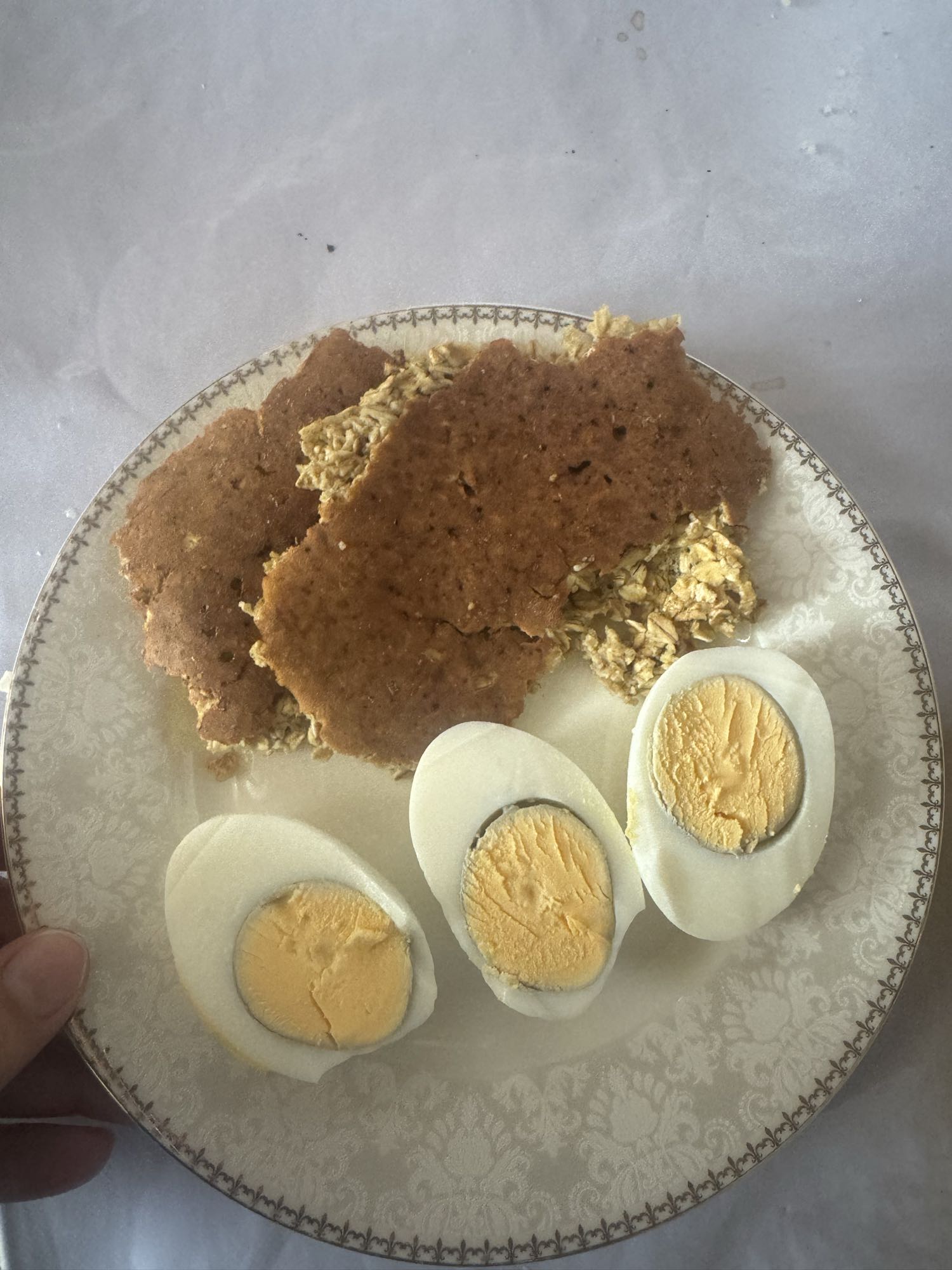 Овсяные хлебцы с яйцом