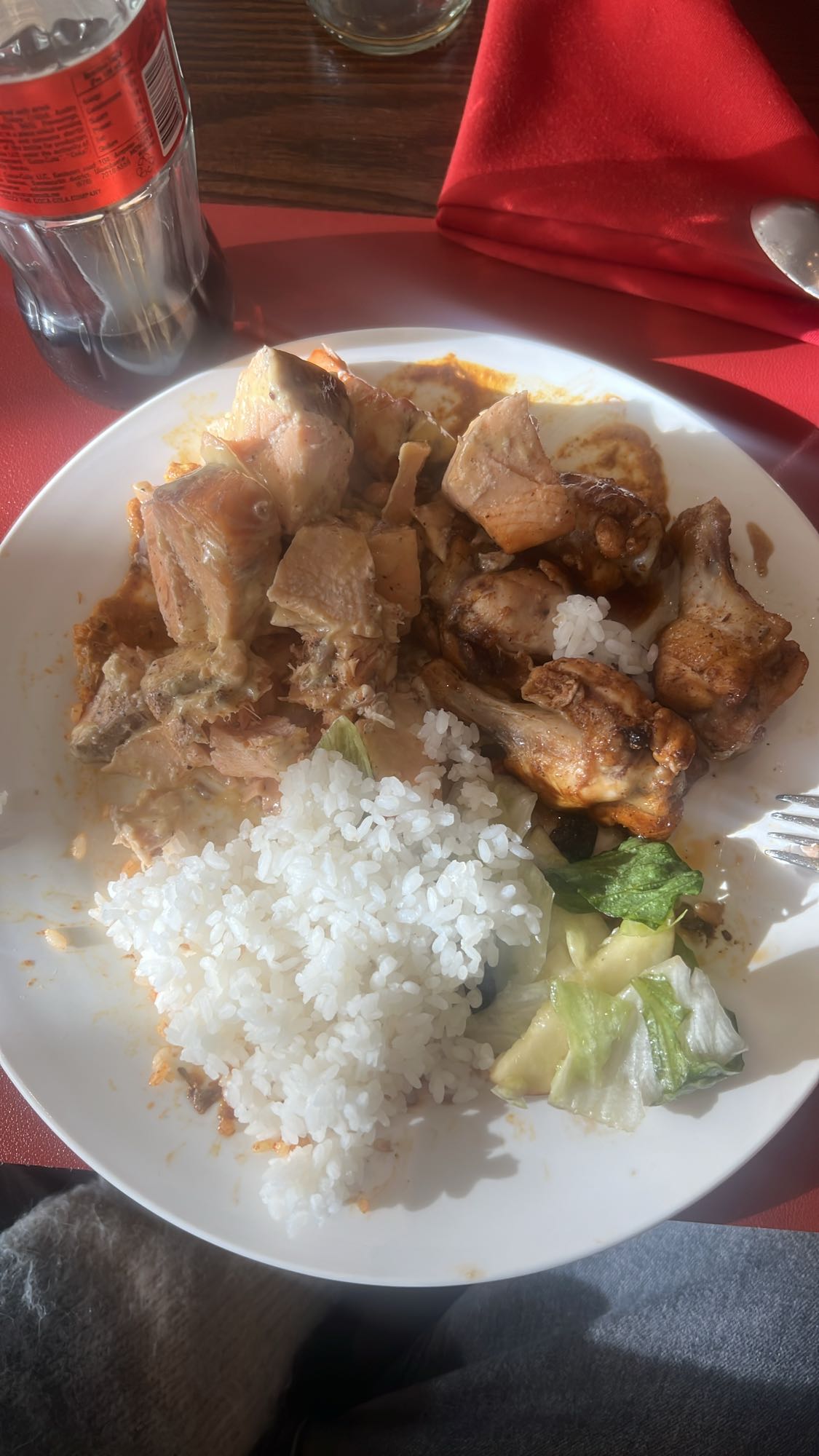 Chicken with Rice and Salad