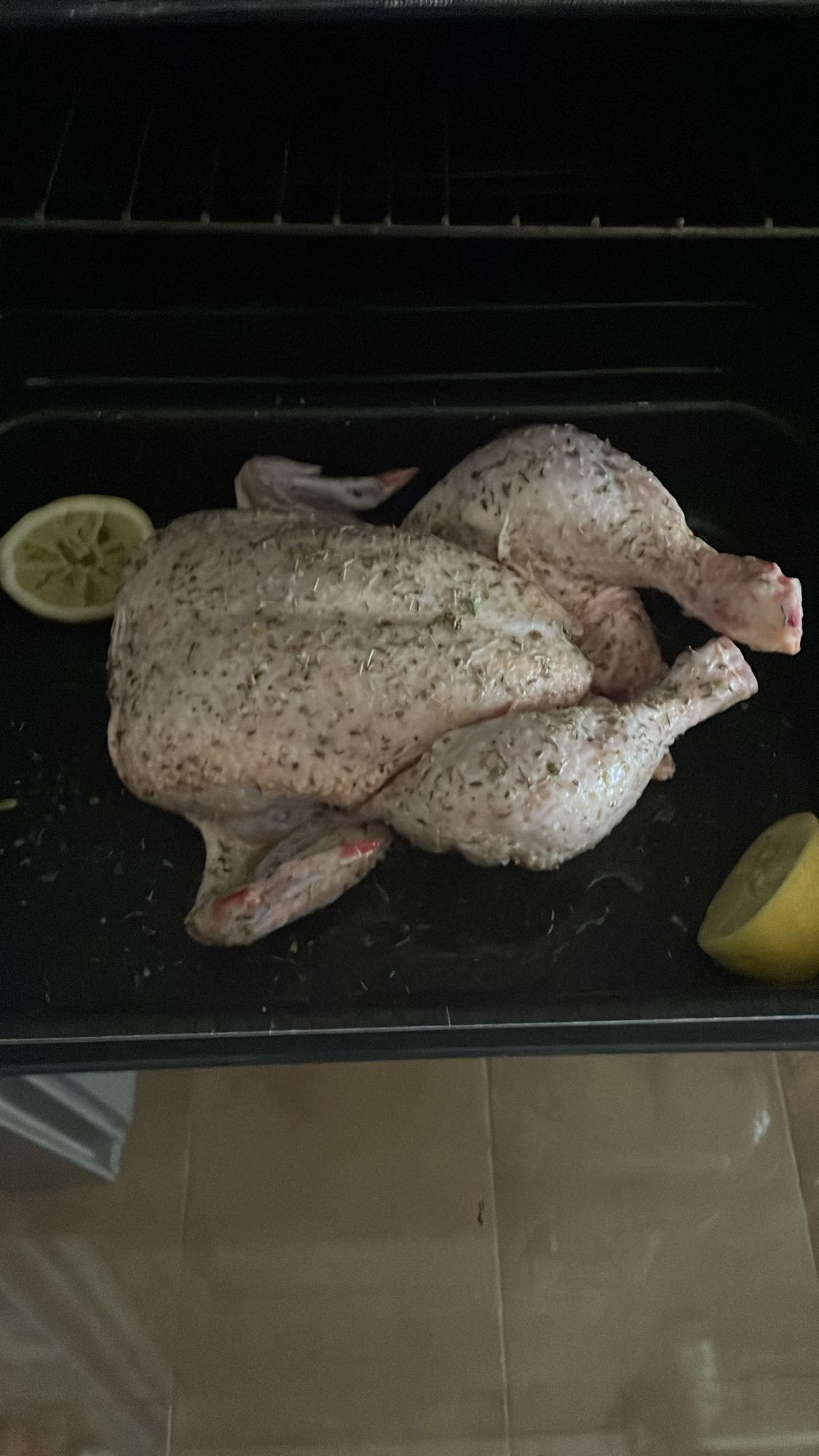 Pollo al horno con limón