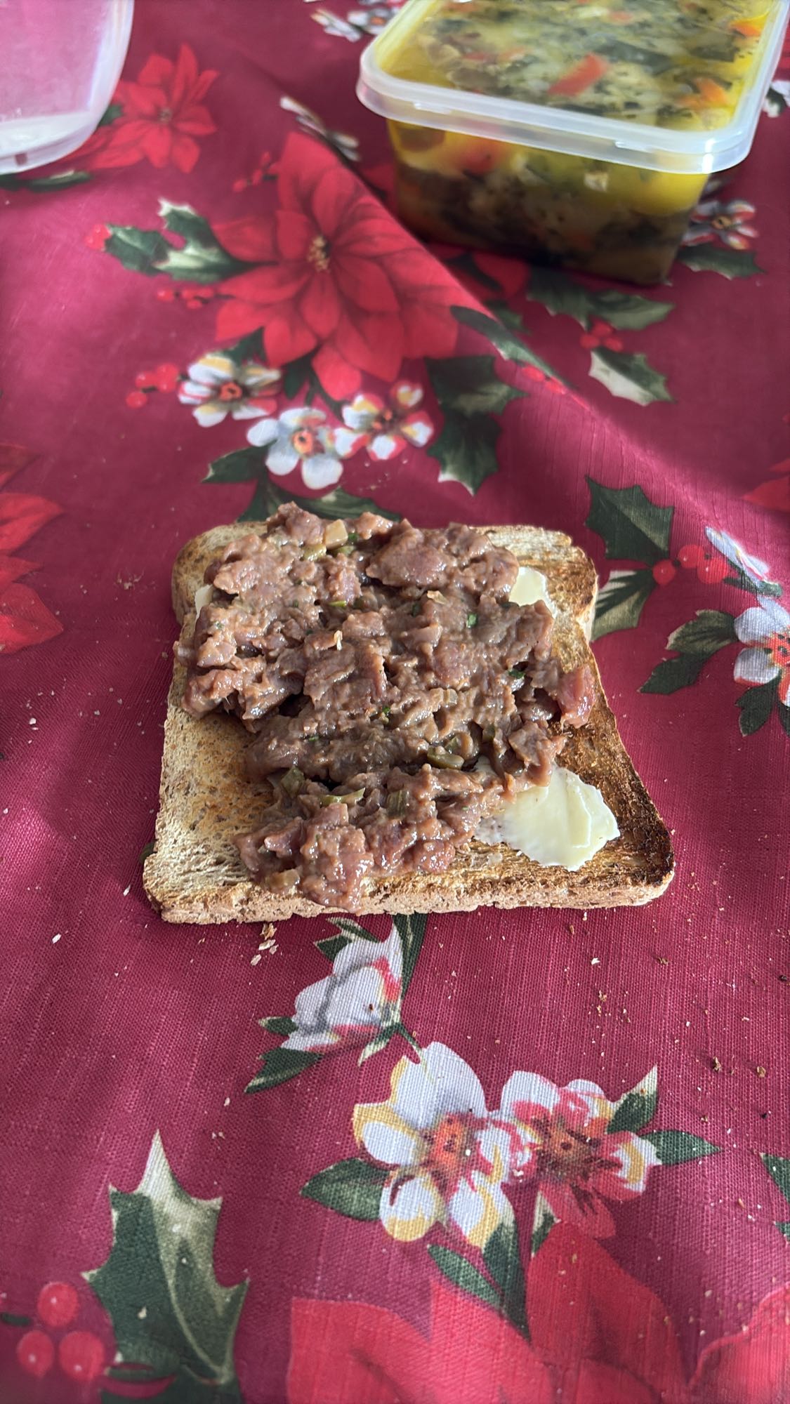 Beef toast with butter