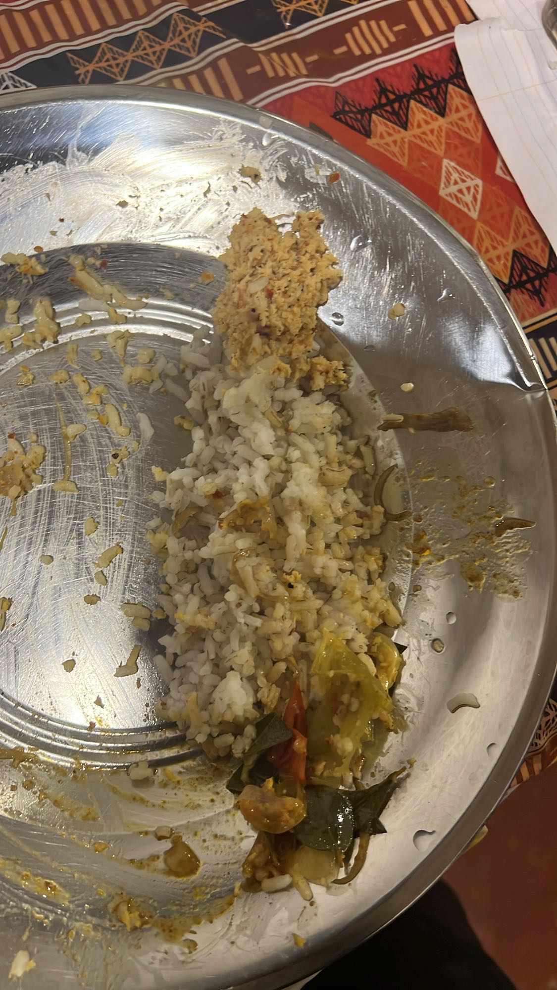 Rice with vegetable curry