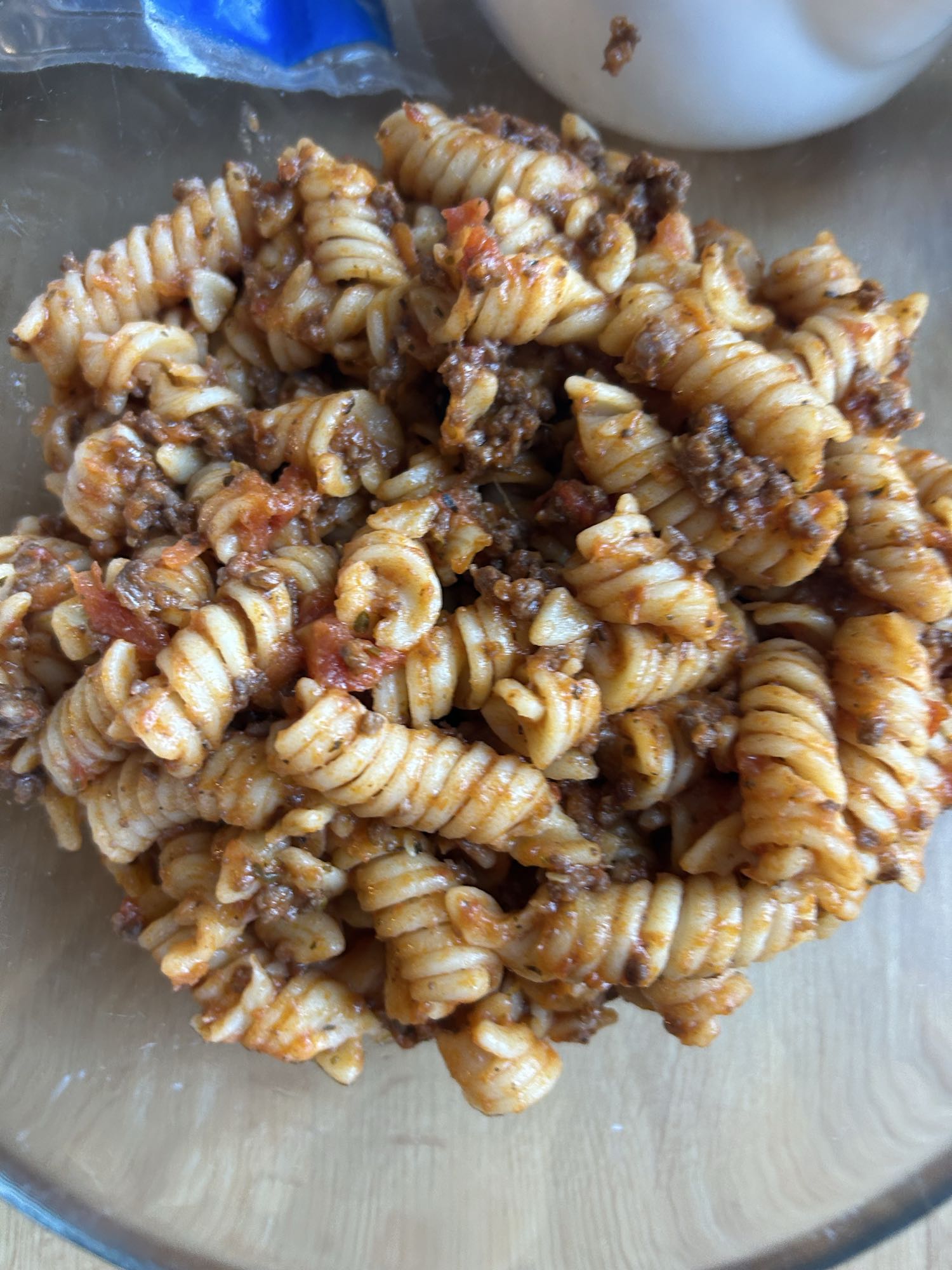 Makaron z mięsem mielonym