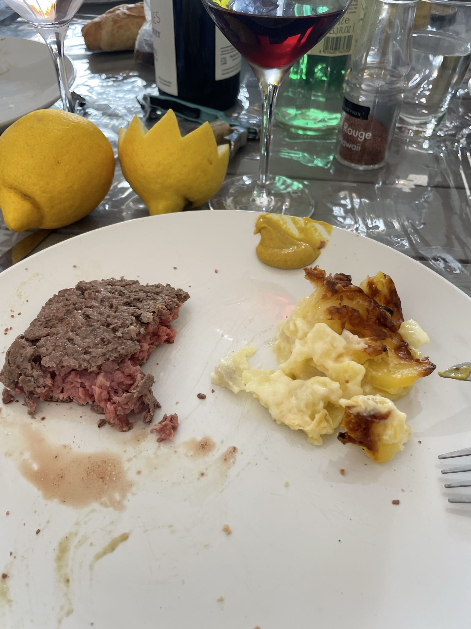 Steak et gratin dauphinois