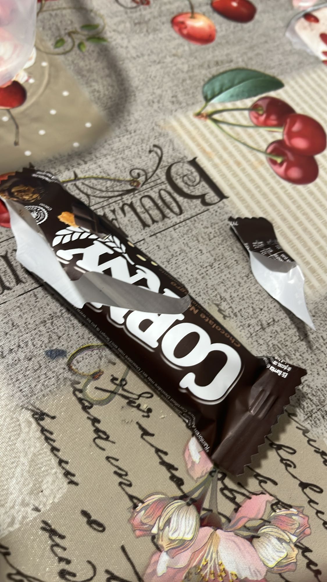 Barra de chocolate y nueces