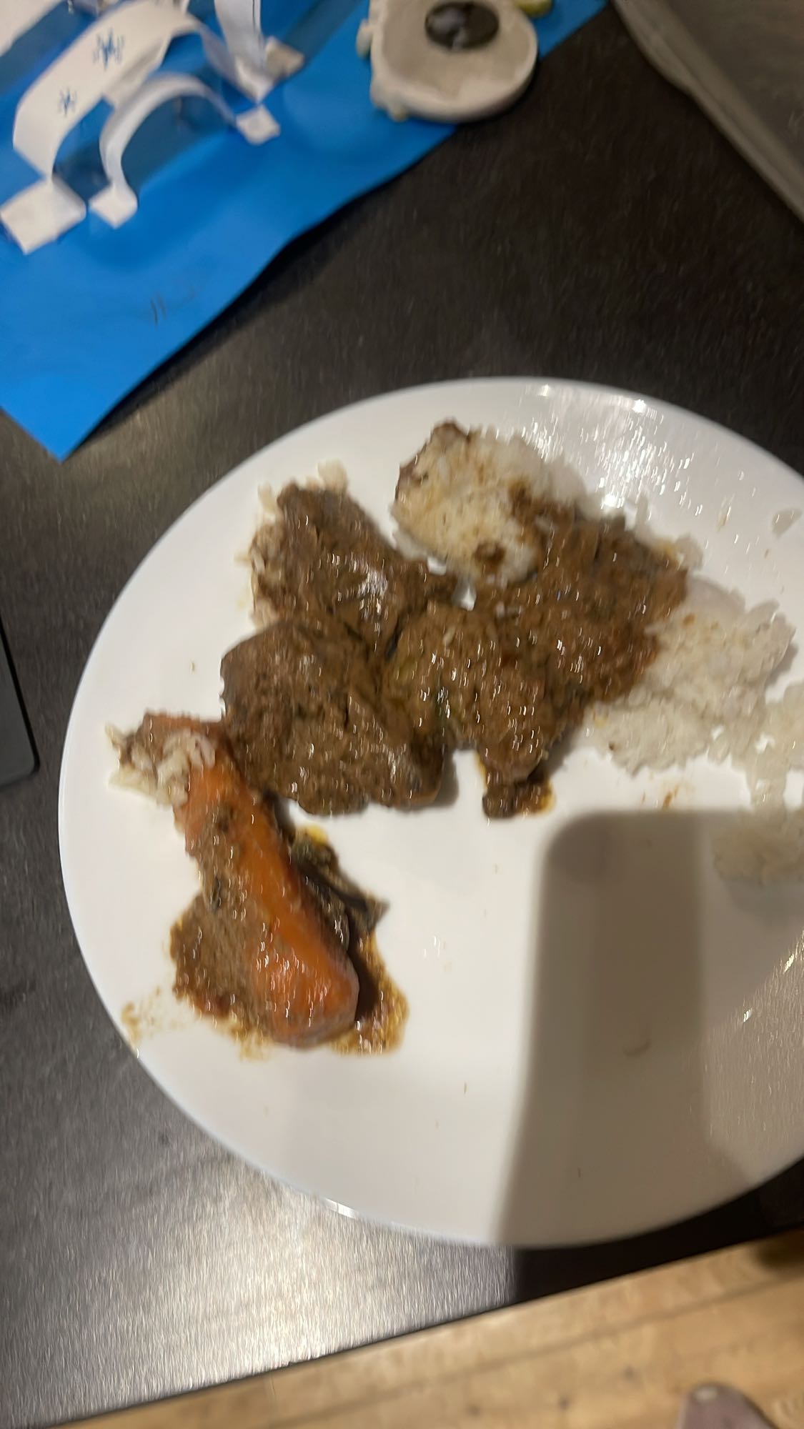 Bœuf mijoté avec riz