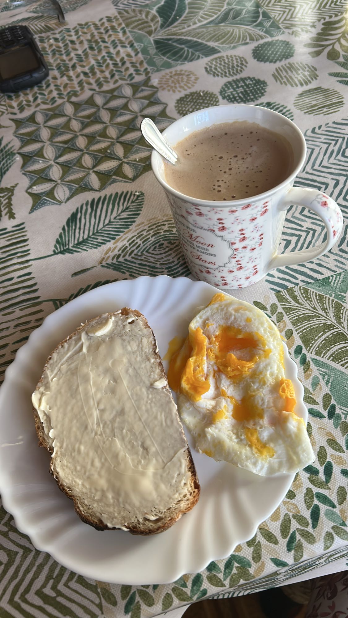 Toast with Egg and Coffee