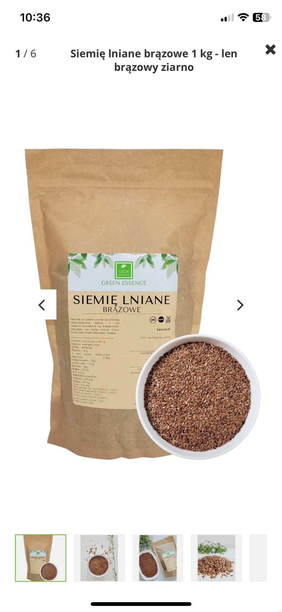 Siemię lniane brązowe