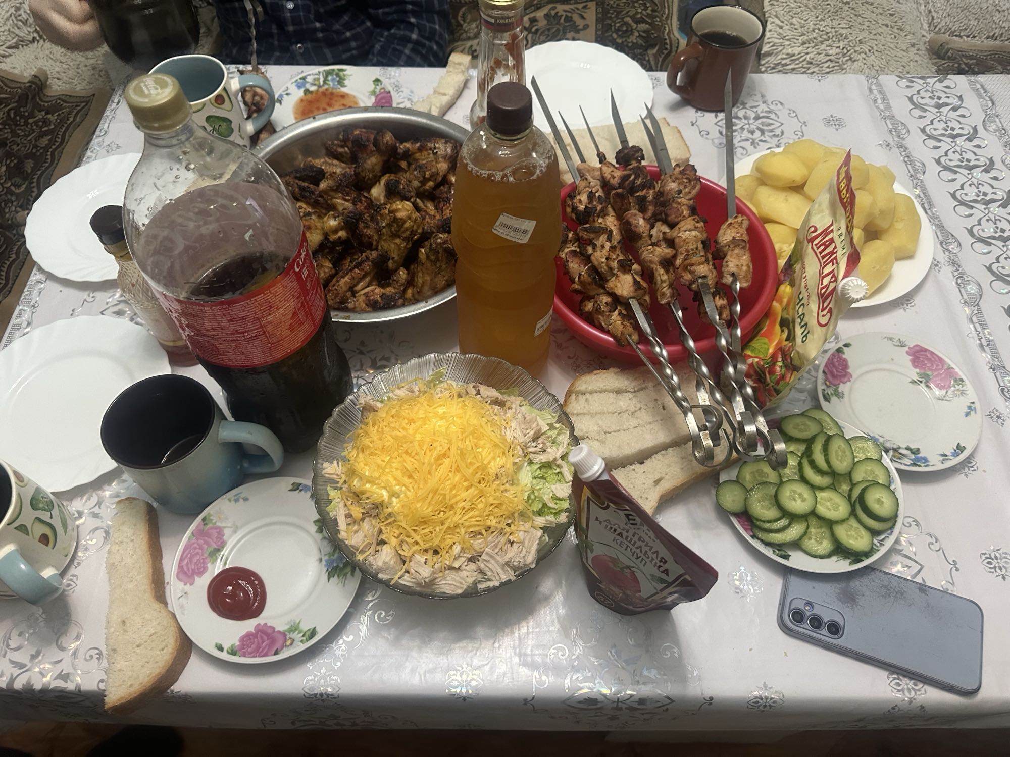 Шашлык с гарниром